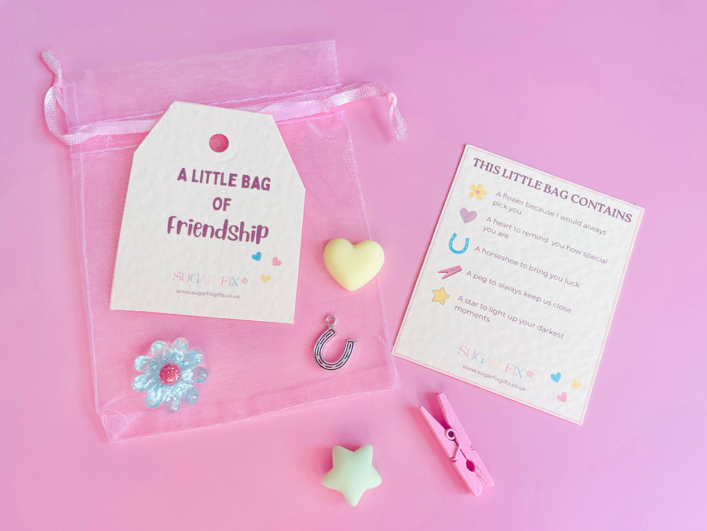 Happy Little Gift Bag of Friendship, Pink or Ivory