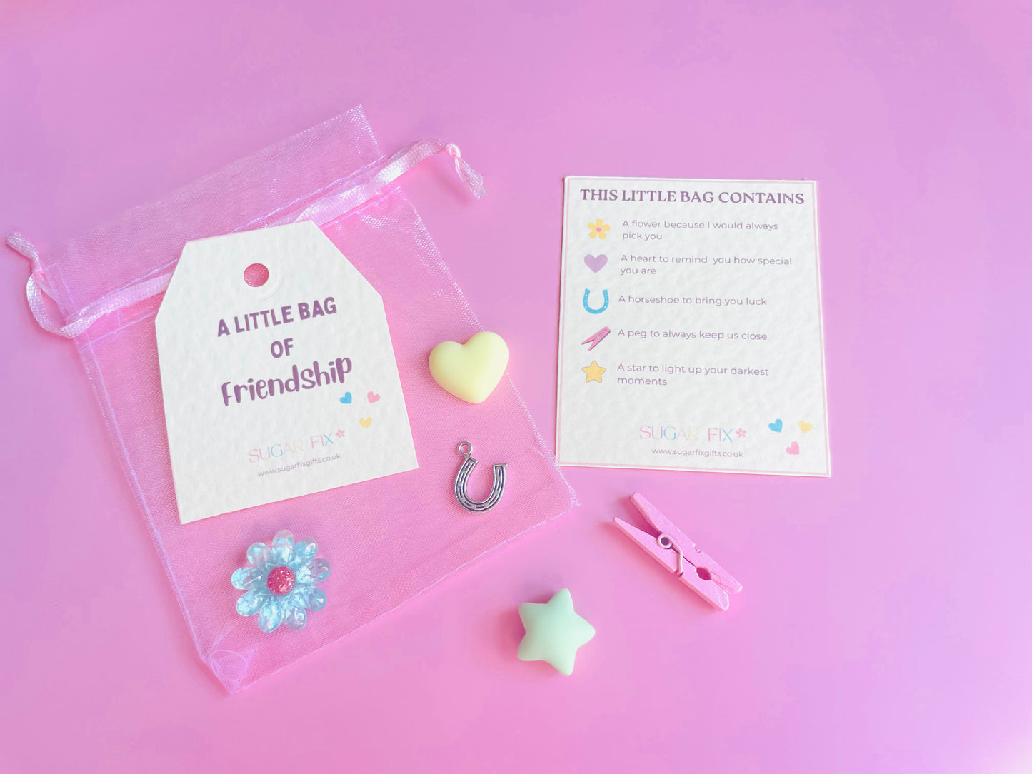 Happy Little Gift Bag of Friendship, Pink or Ivory