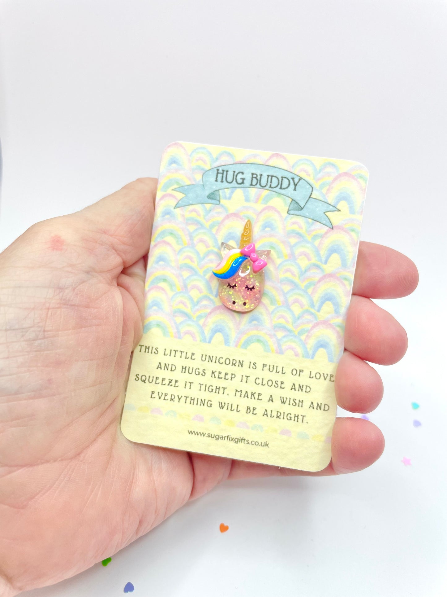 Unicorn Wish Pocket Buddy Hug