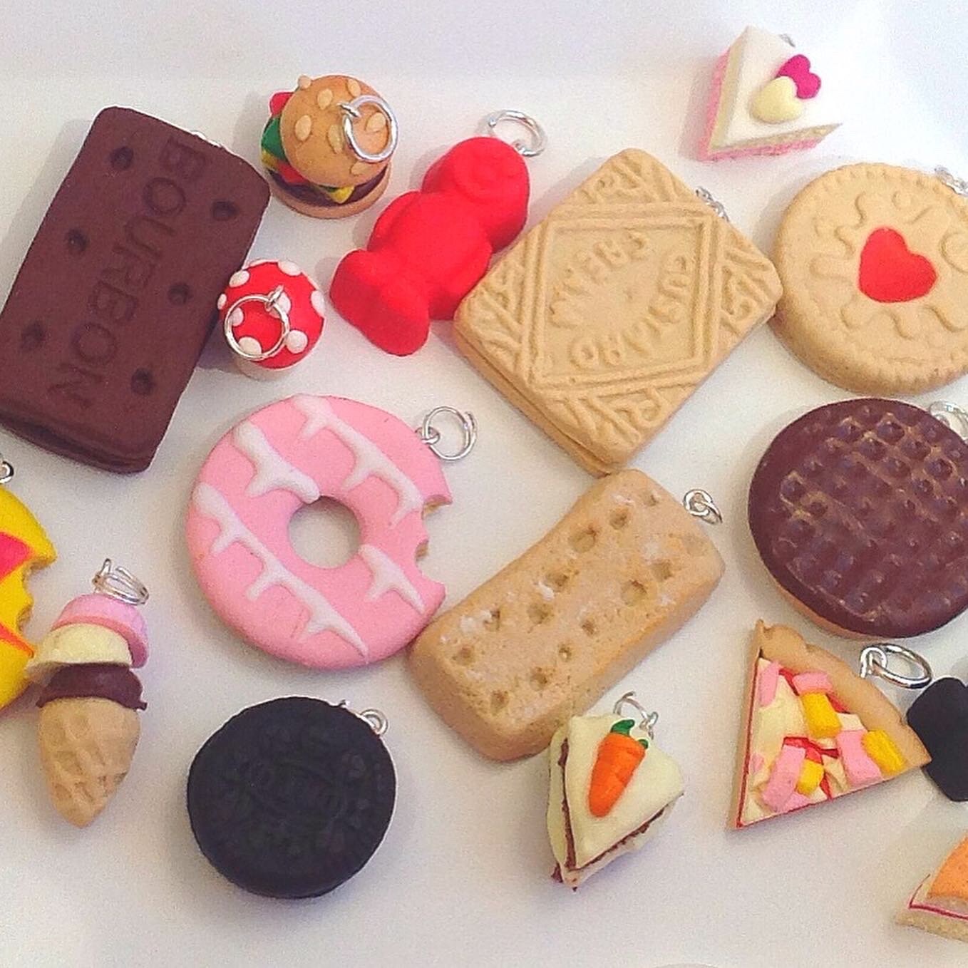 Handmade Clay Bourbon Biscuit Necklace