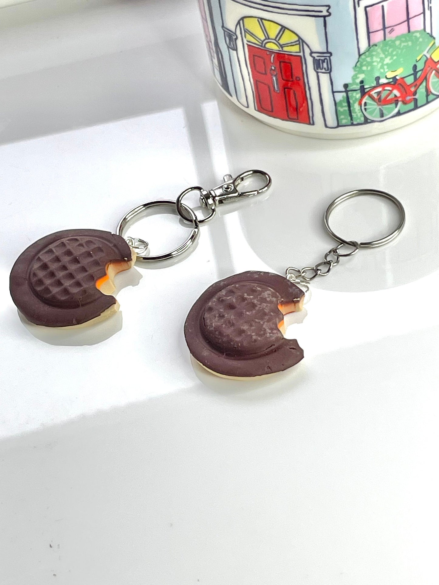 Fun Bitten Jaffa Cake Keyring