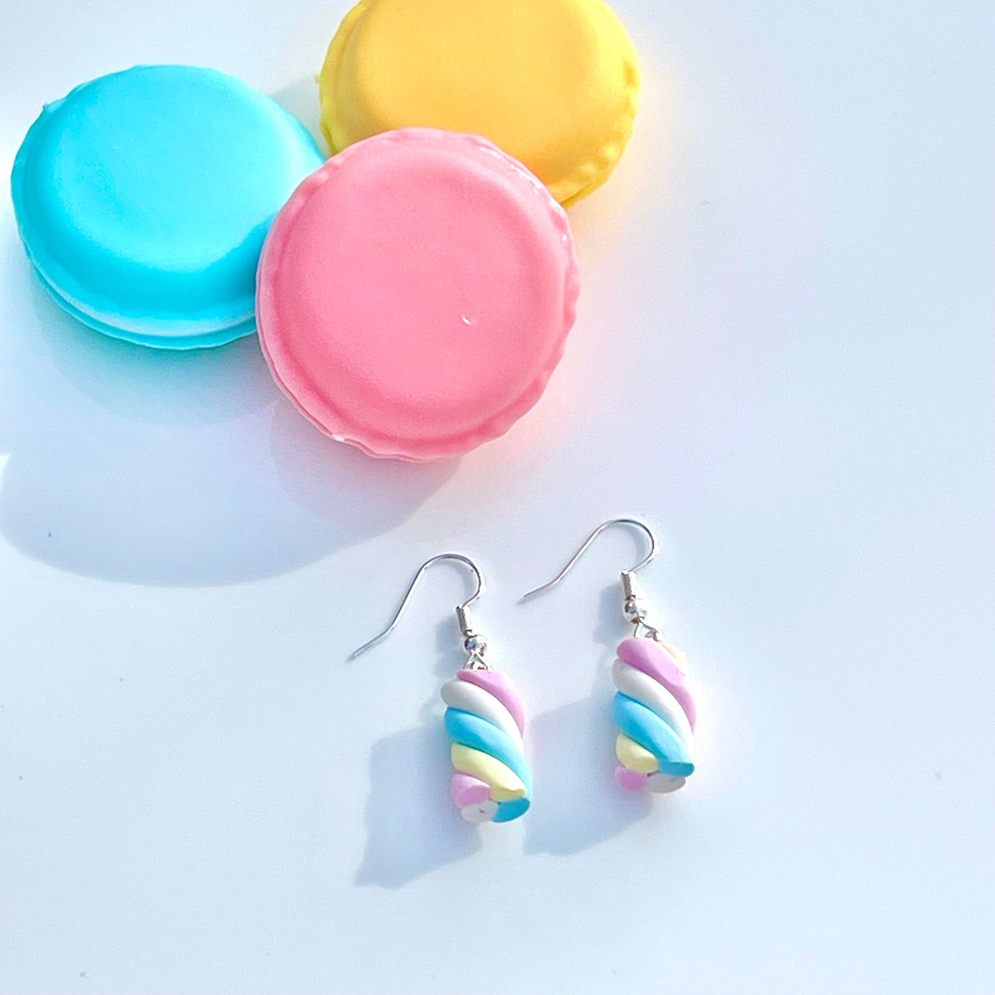 Sterling Silver Flump Marshmallow Dropper Earrings