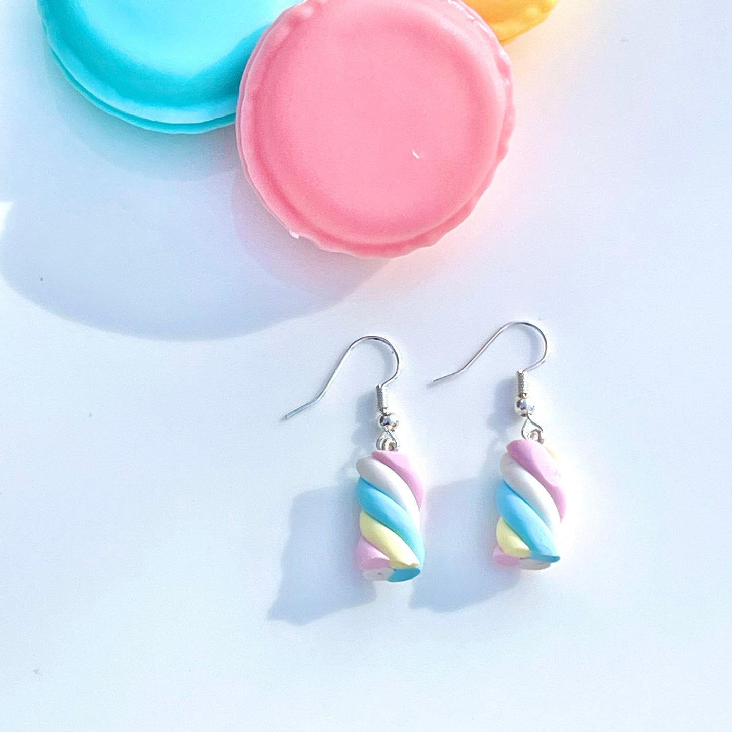 Sterling Silver Flump Marshmallow Dropper Earrings