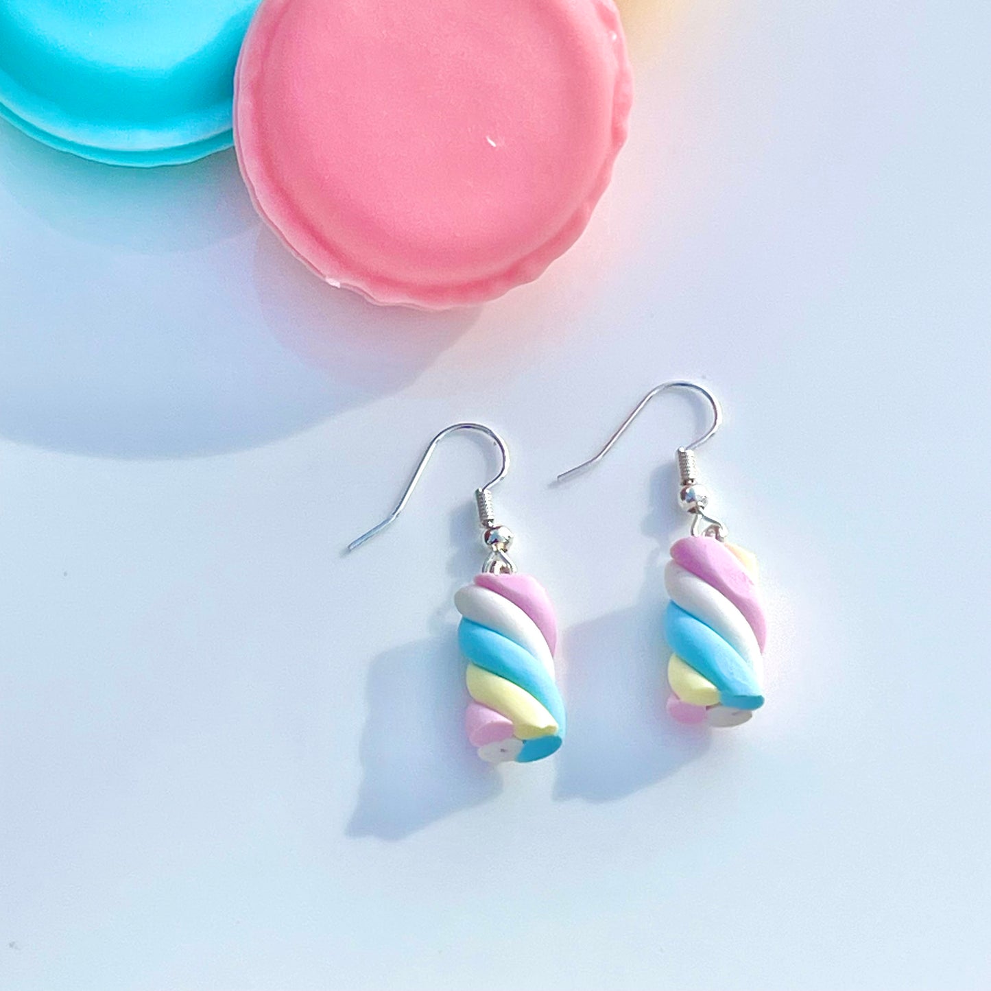 Sterling Silver Flump Marshmallow Dropper Earrings