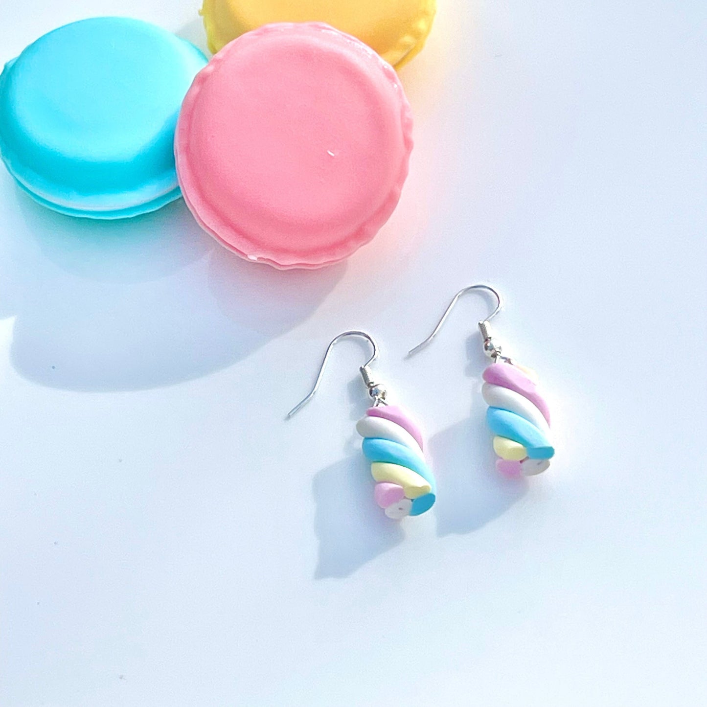Sterling Silver Flump Marshmallow Dropper Earrings