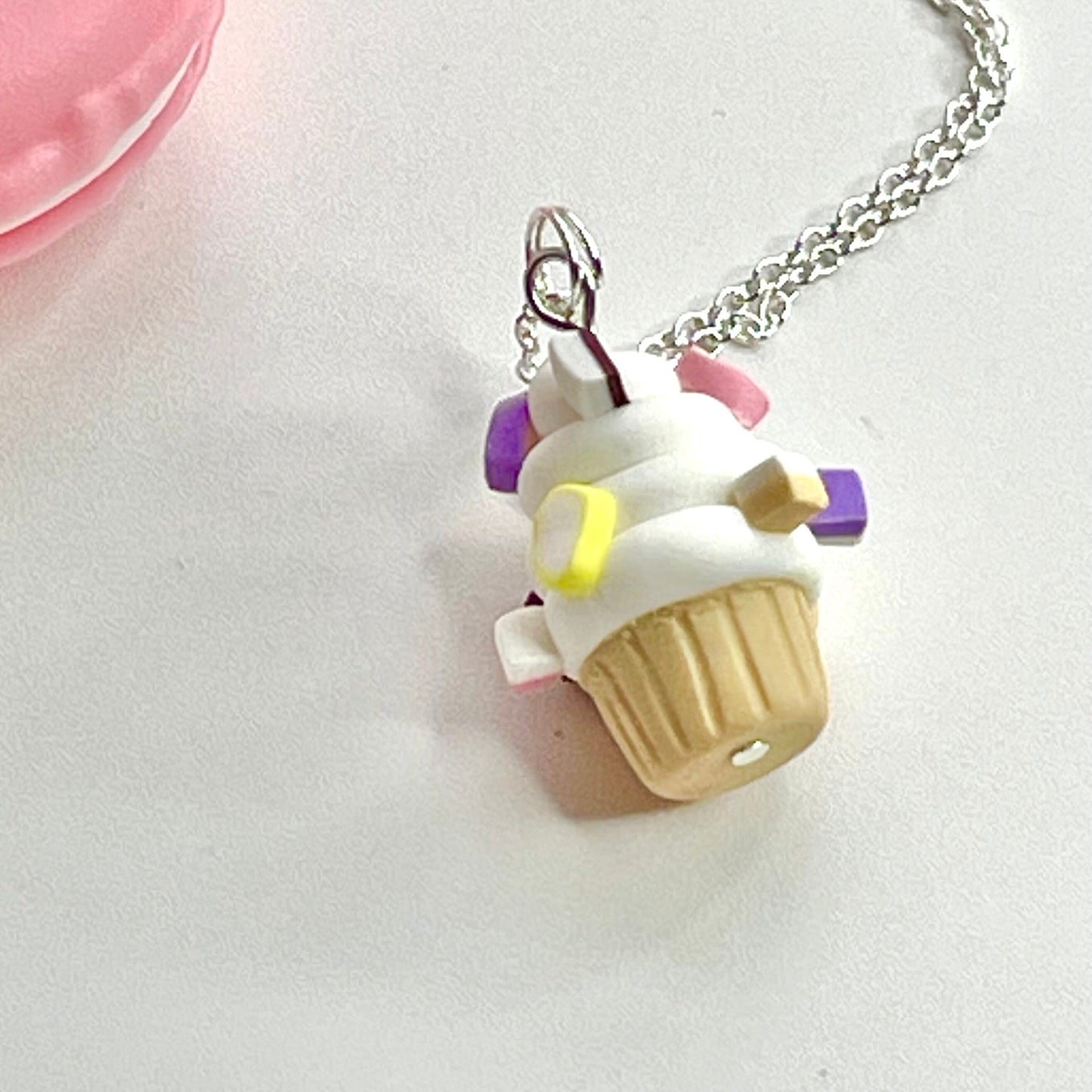 Handmade Dolly Mixtures Retro Sweets Cupcake Necklace