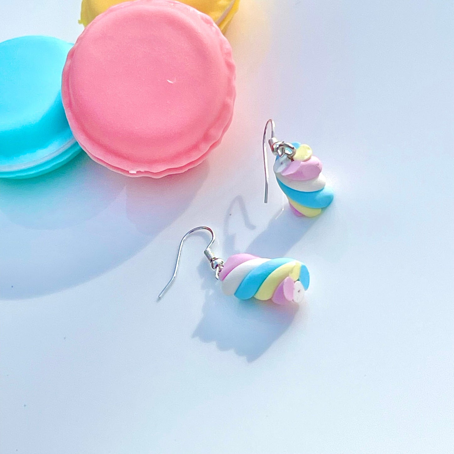 Sterling Silver Flump Marshmallow Dropper Earrings