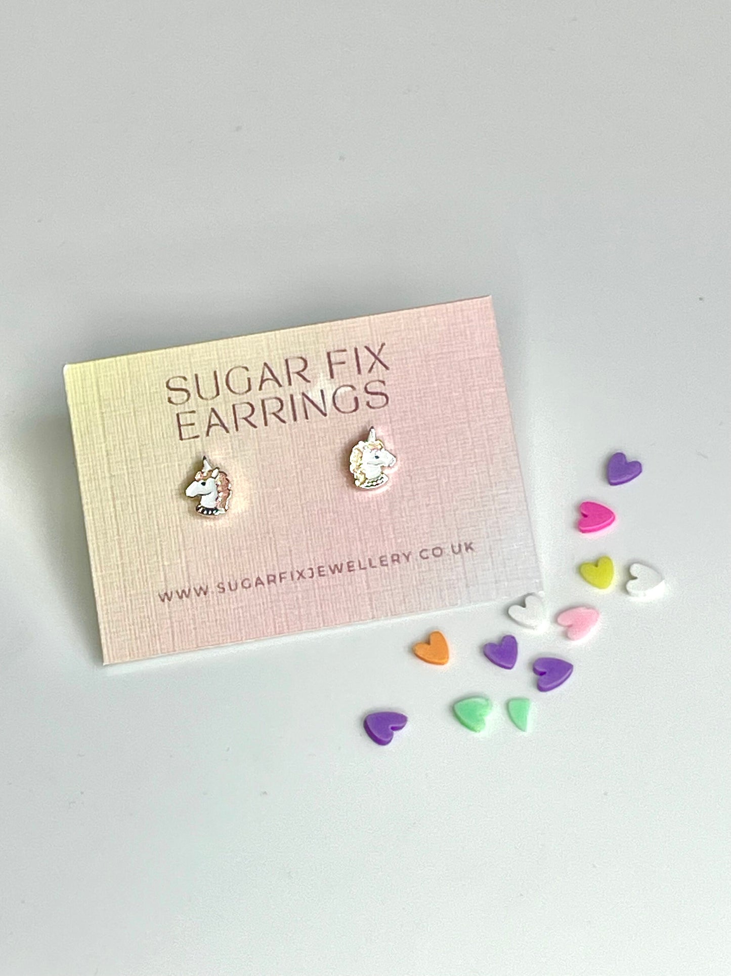 Cute Pastel Unicorn Tiny Hypoallergenic Ear Stud Earrings