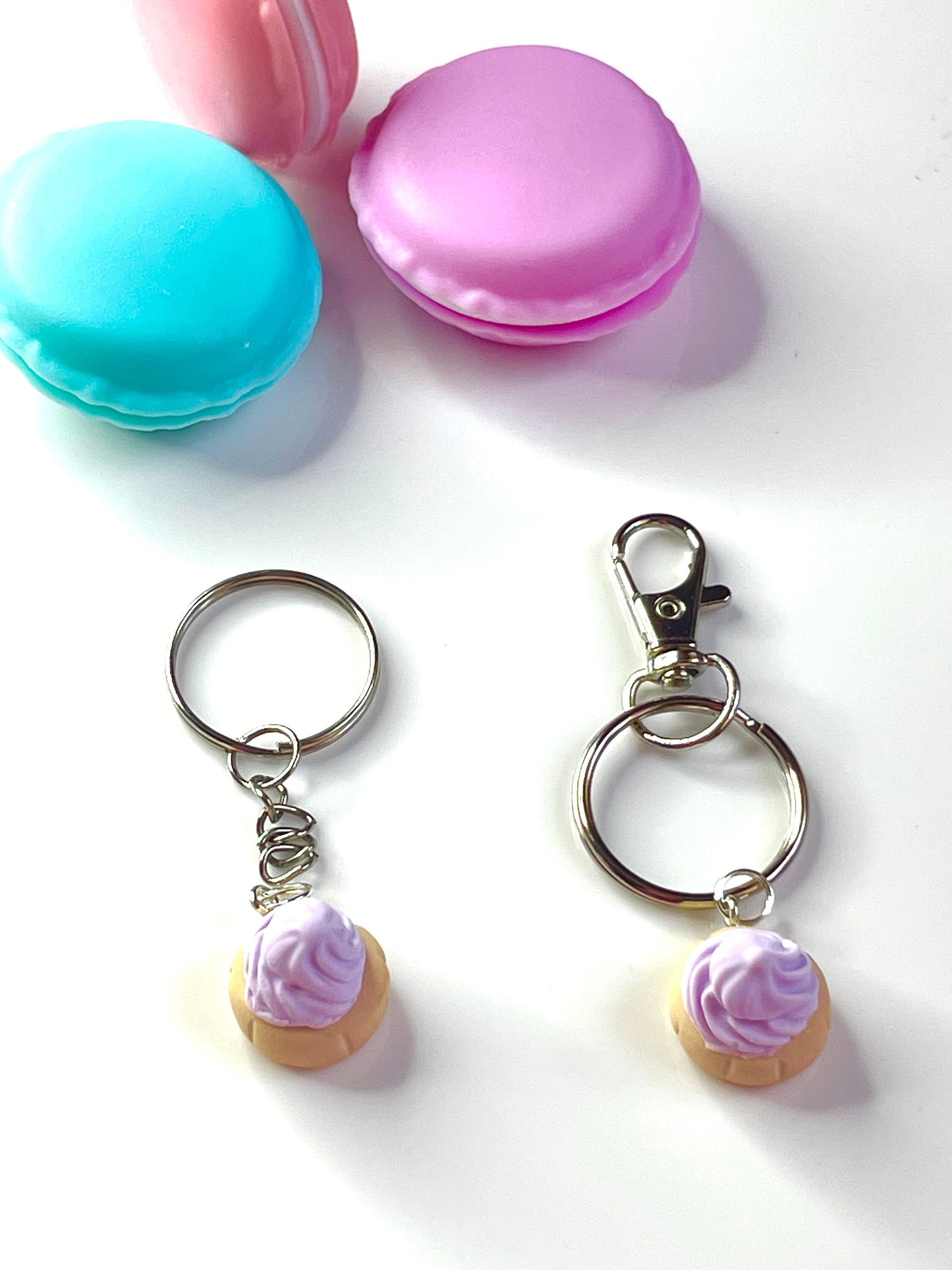 Purple Iced Gem Sweet Keyring, Free Organza Bag included