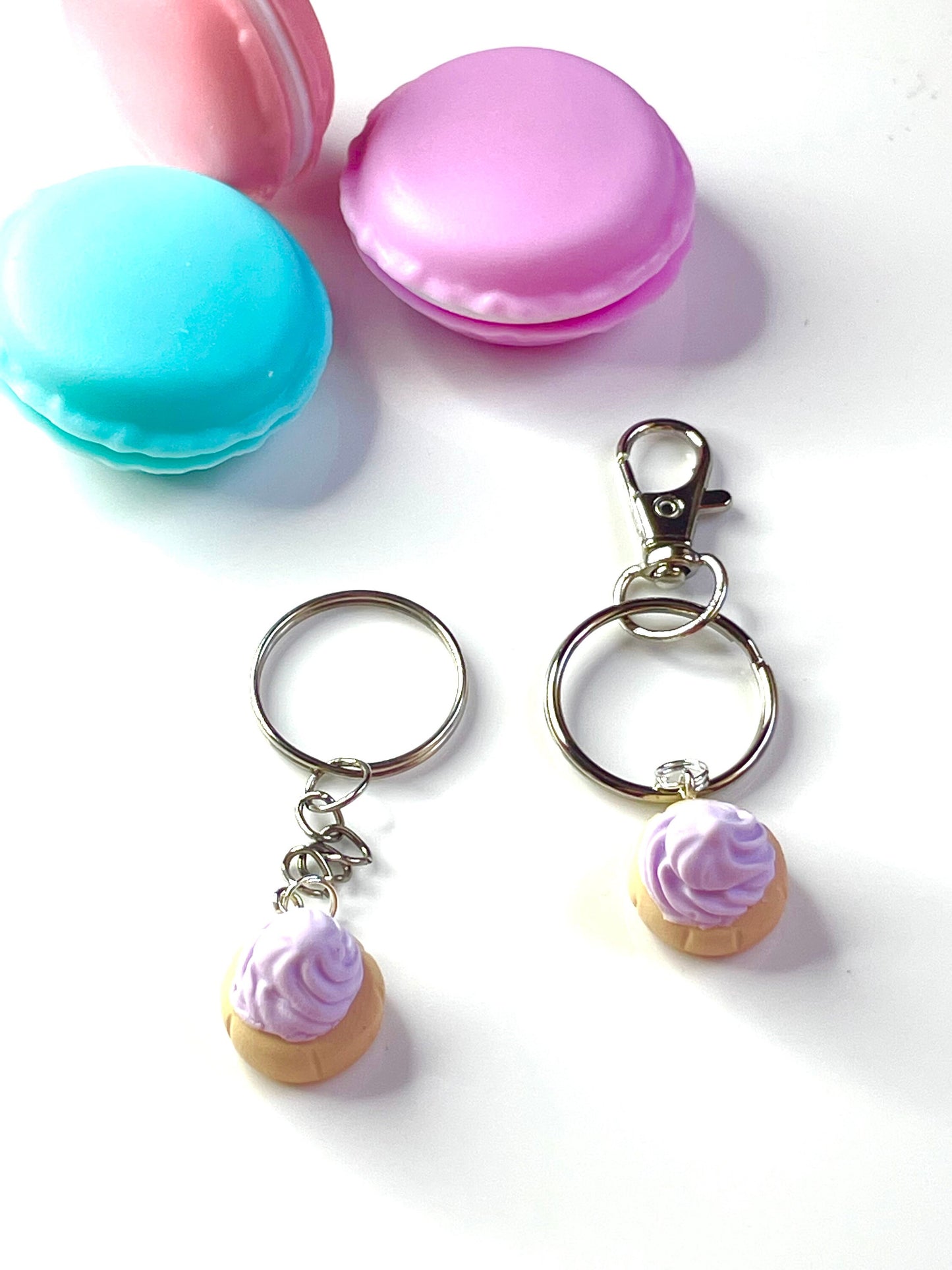 Purple Iced Gem Sweet Keyring, Free Organza Bag included