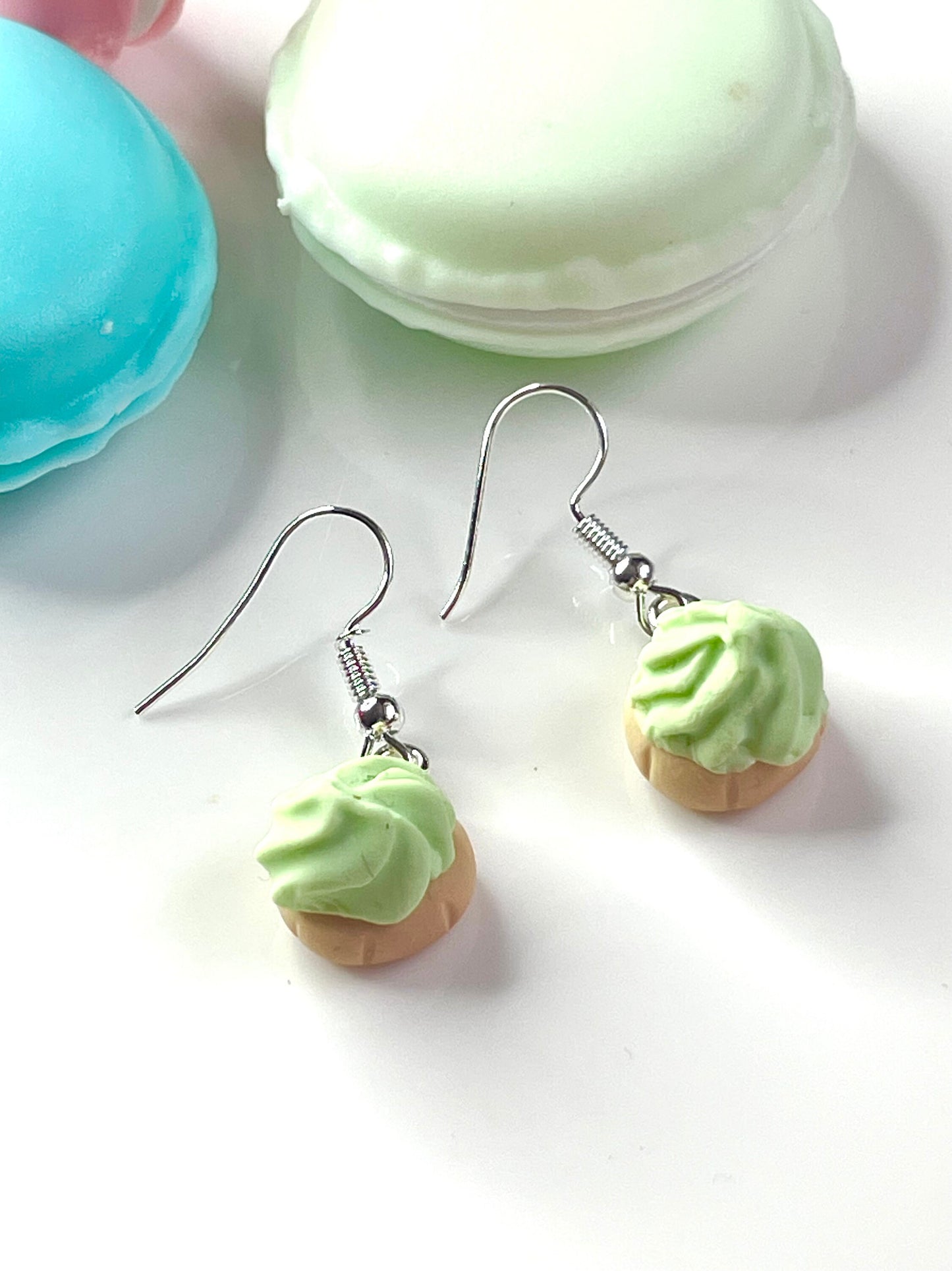 Sterling Silver Green Iced Gem Earrings