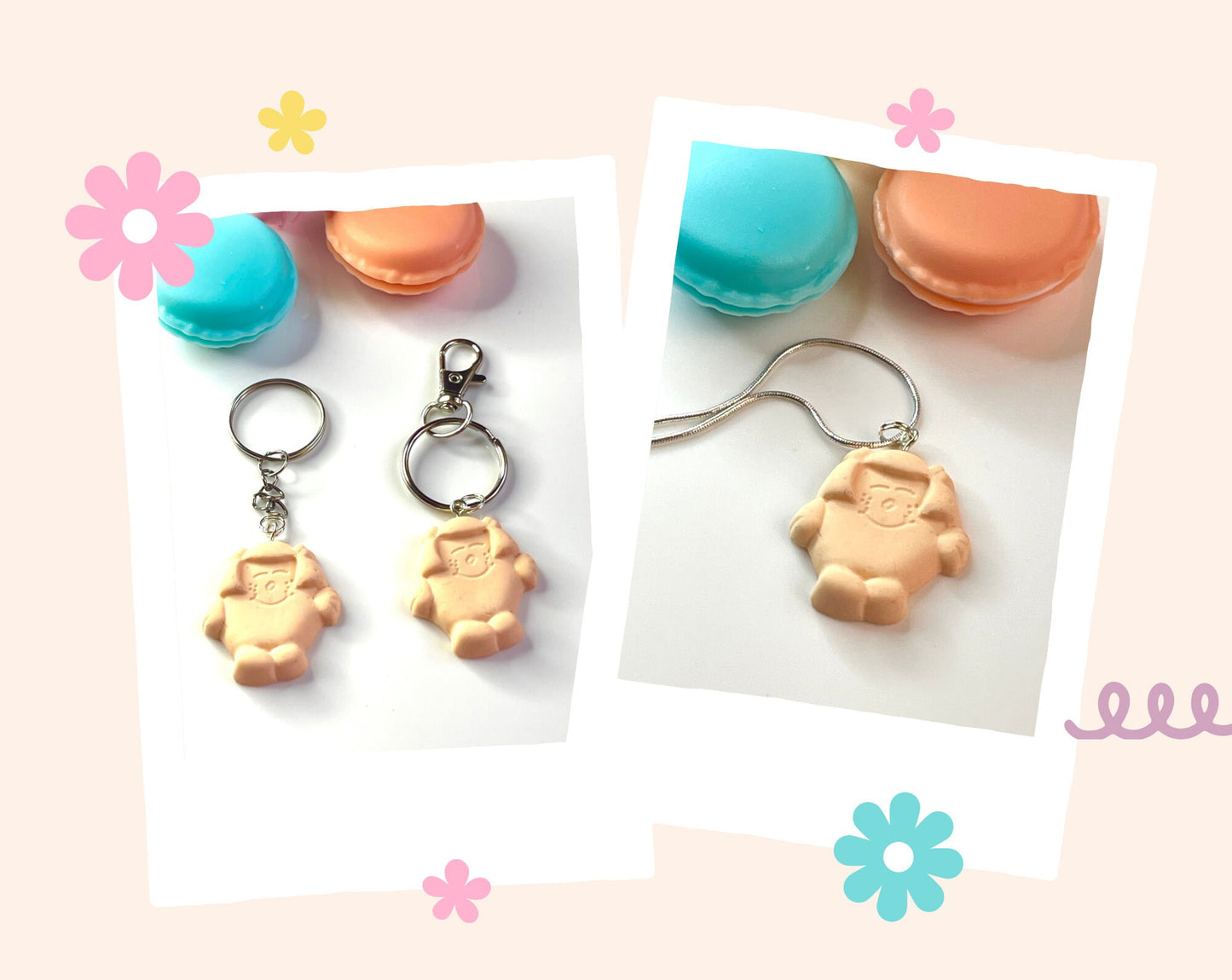 Little Miss Giggles Pastel Keyring
