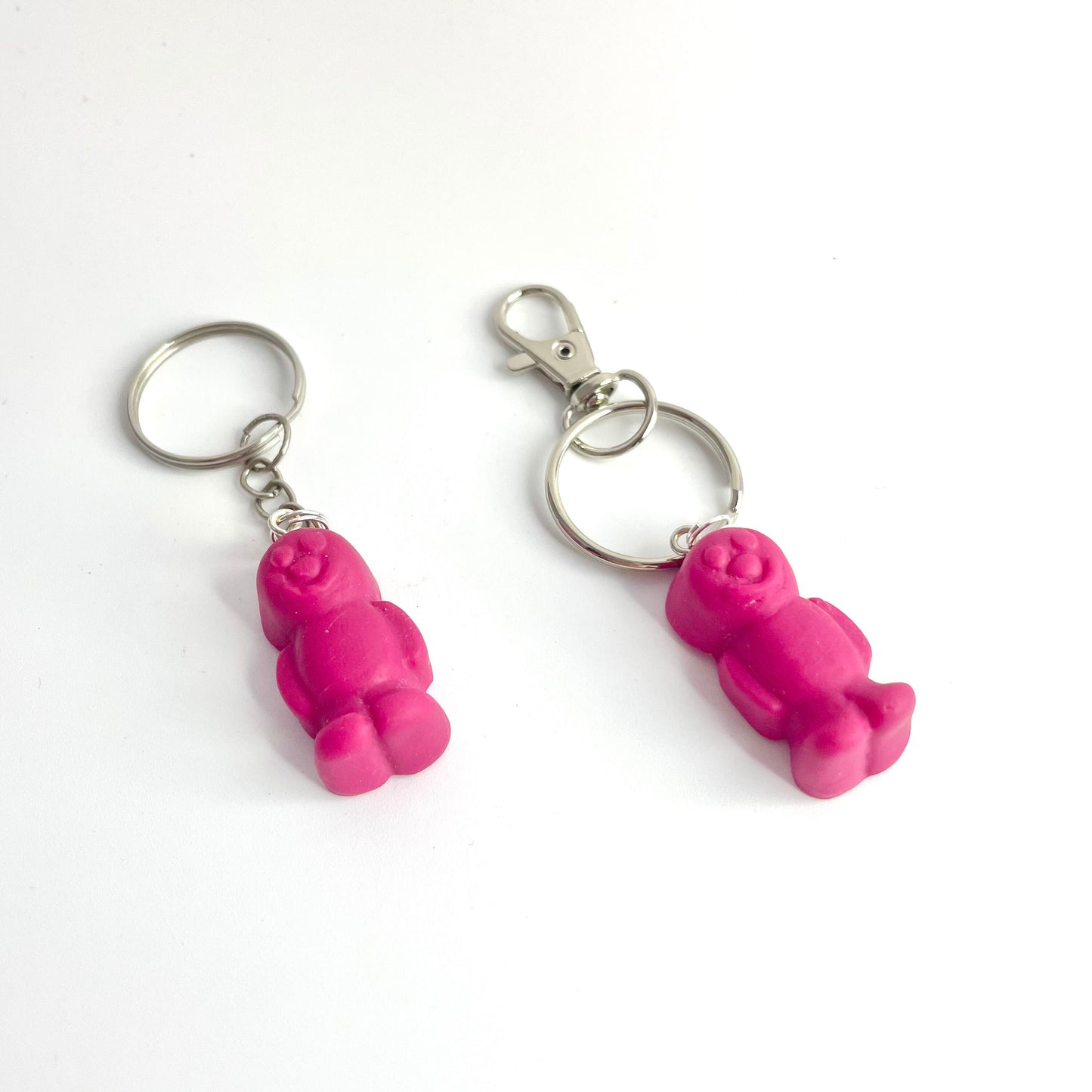 Hot Pink Retro Jelly Baby Keyring