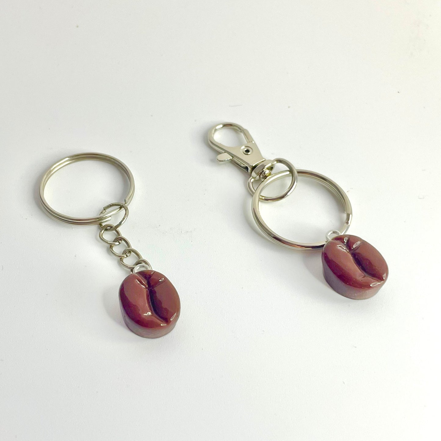 Coffee Bean Resin Charm Keyring Keychain