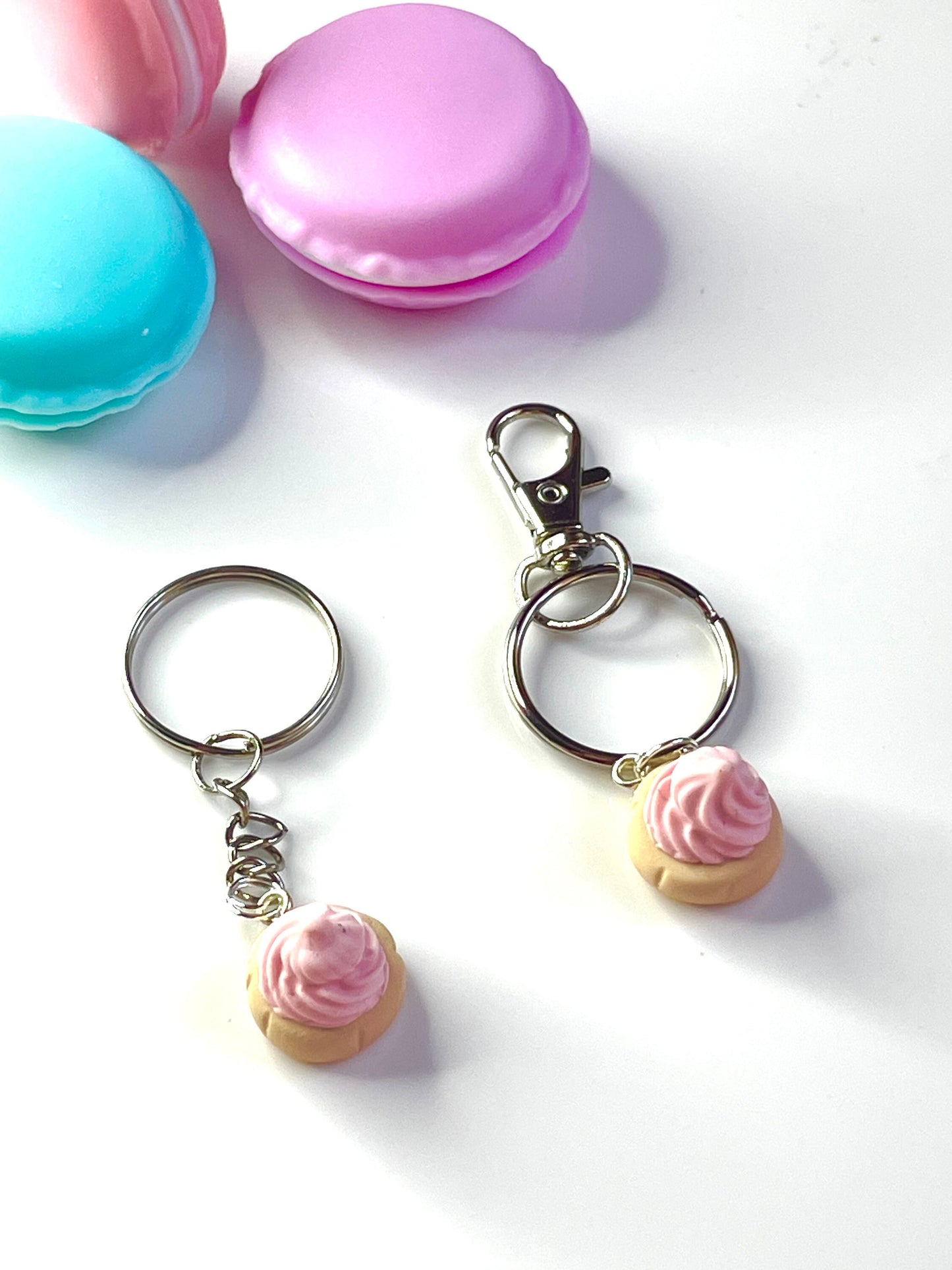 Pink Iced Gem Sweet Keyring