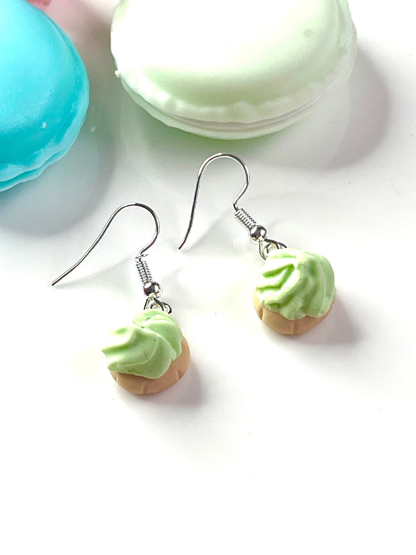 Sterling Silver Green Iced Gem Earrings