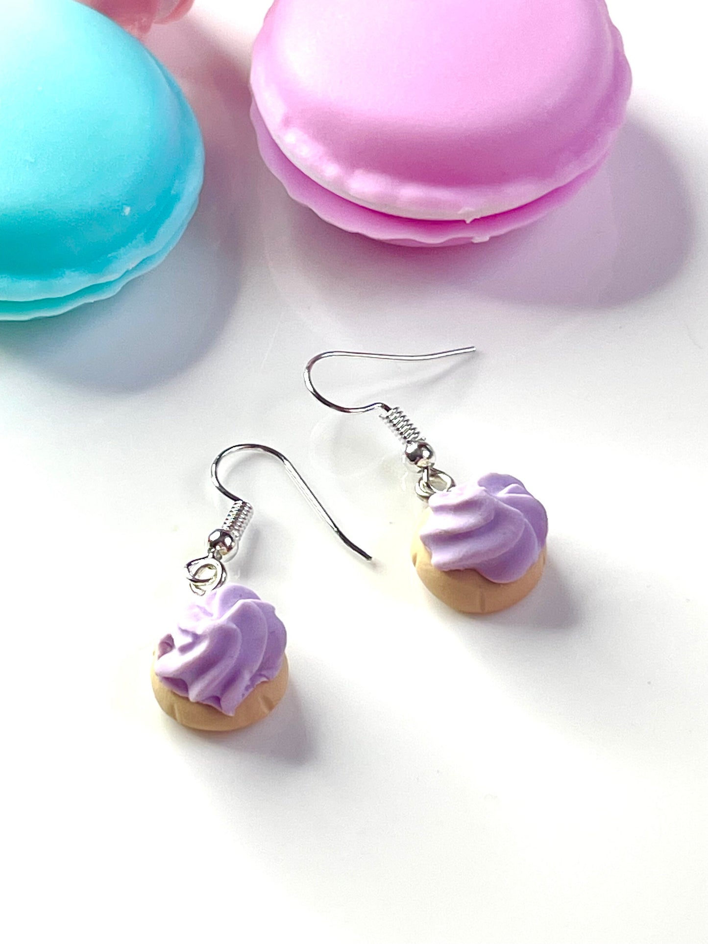Sterling Silver Purple Iced Gem Earrings