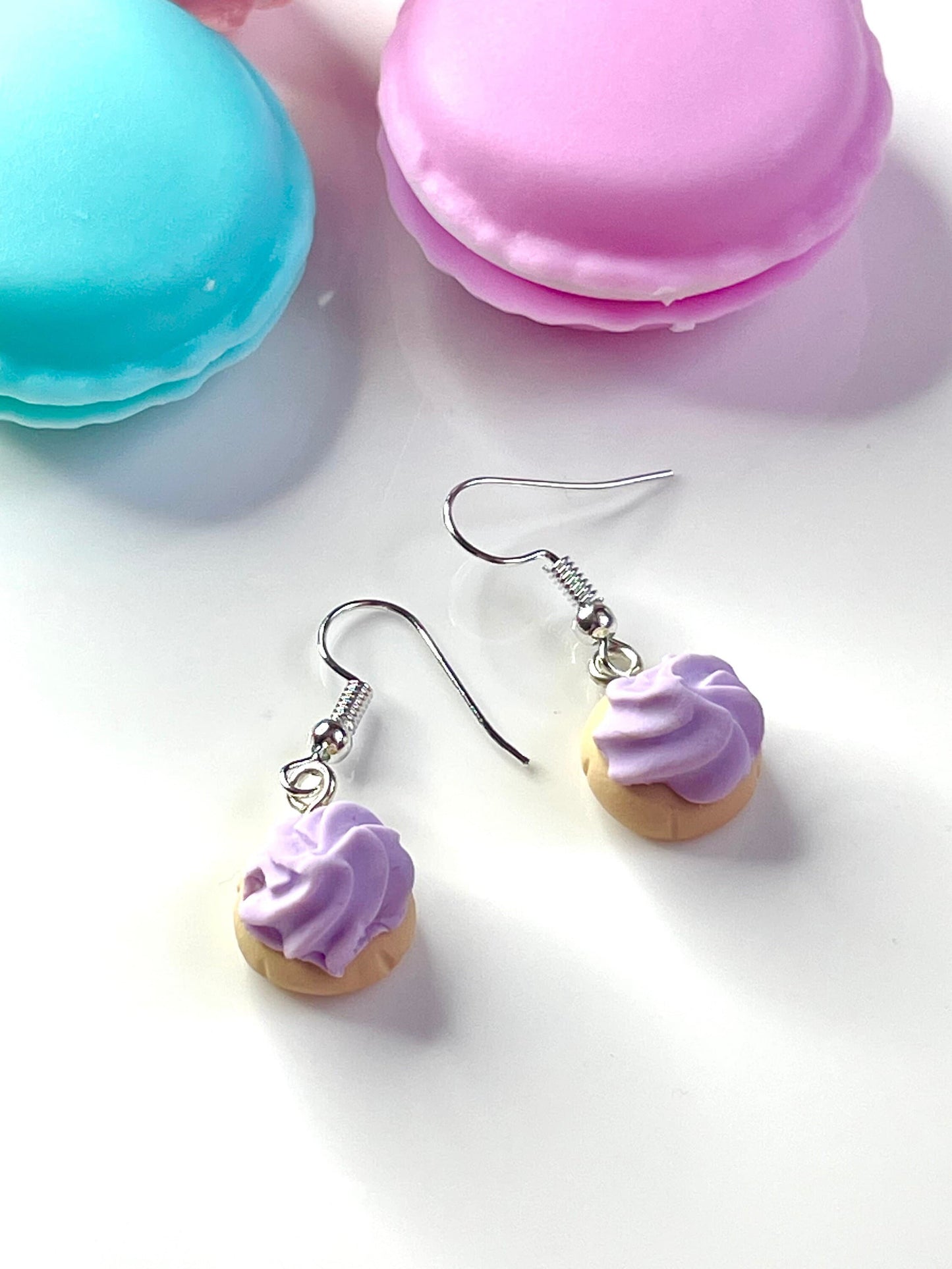 Sterling Silver Purple Iced Gem Earrings