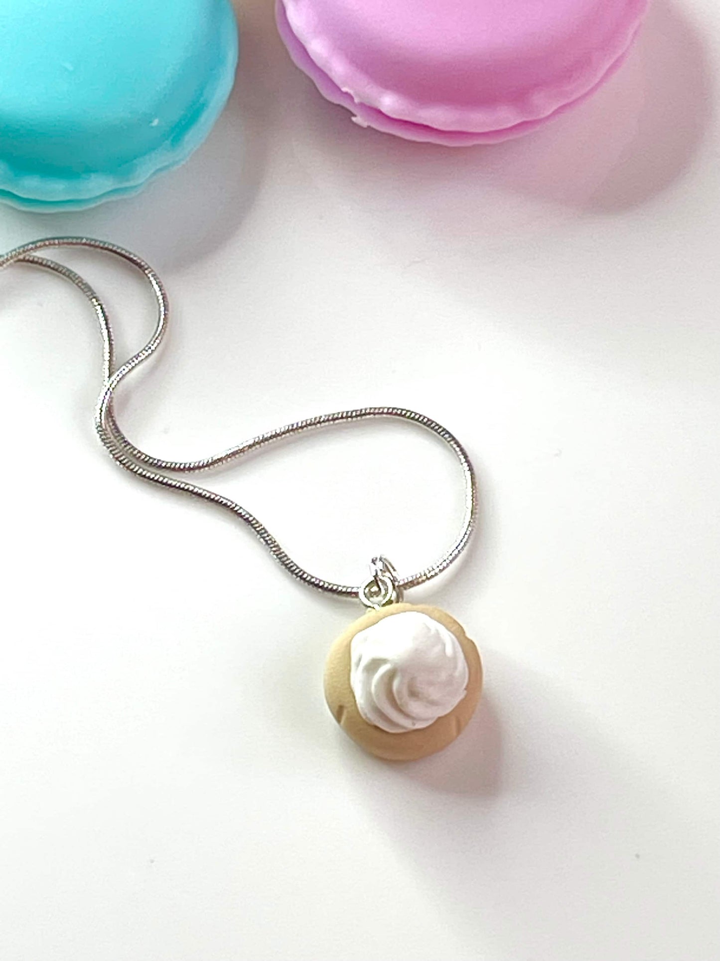 Handmade Iced Gem White Biscuit Necklace