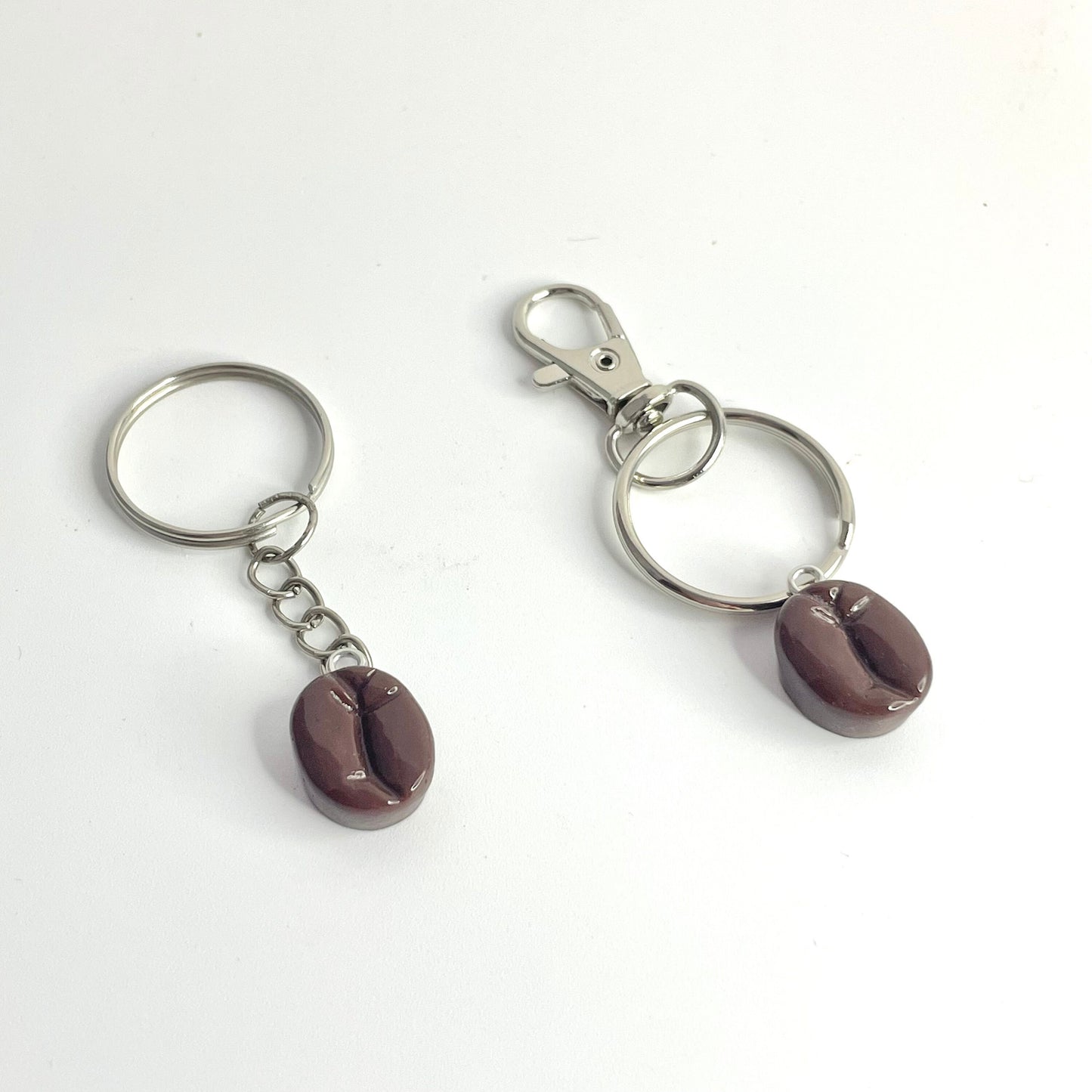 Coffee Bean Resin Charm Keyring Keychain