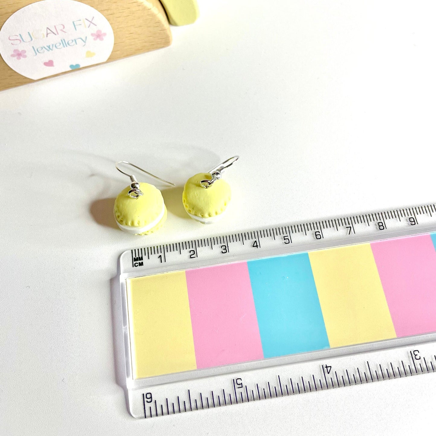 Sterling Silver Sherbet Lemon Macaroon Earrings