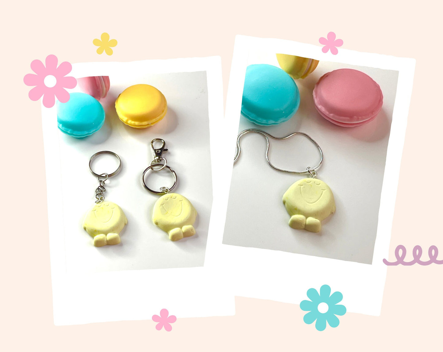 Mr Happy Pastel Pendant Necklace