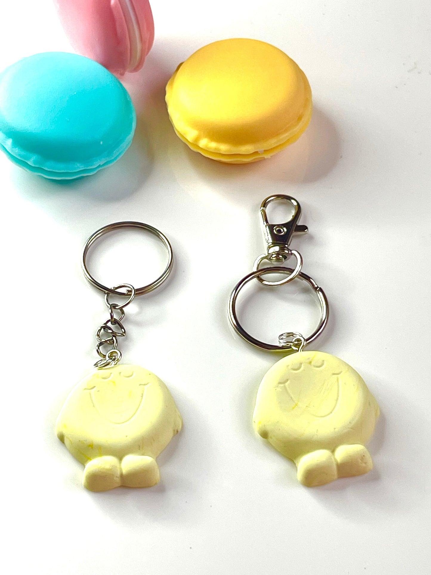 Mr Happy Pastel Keyring