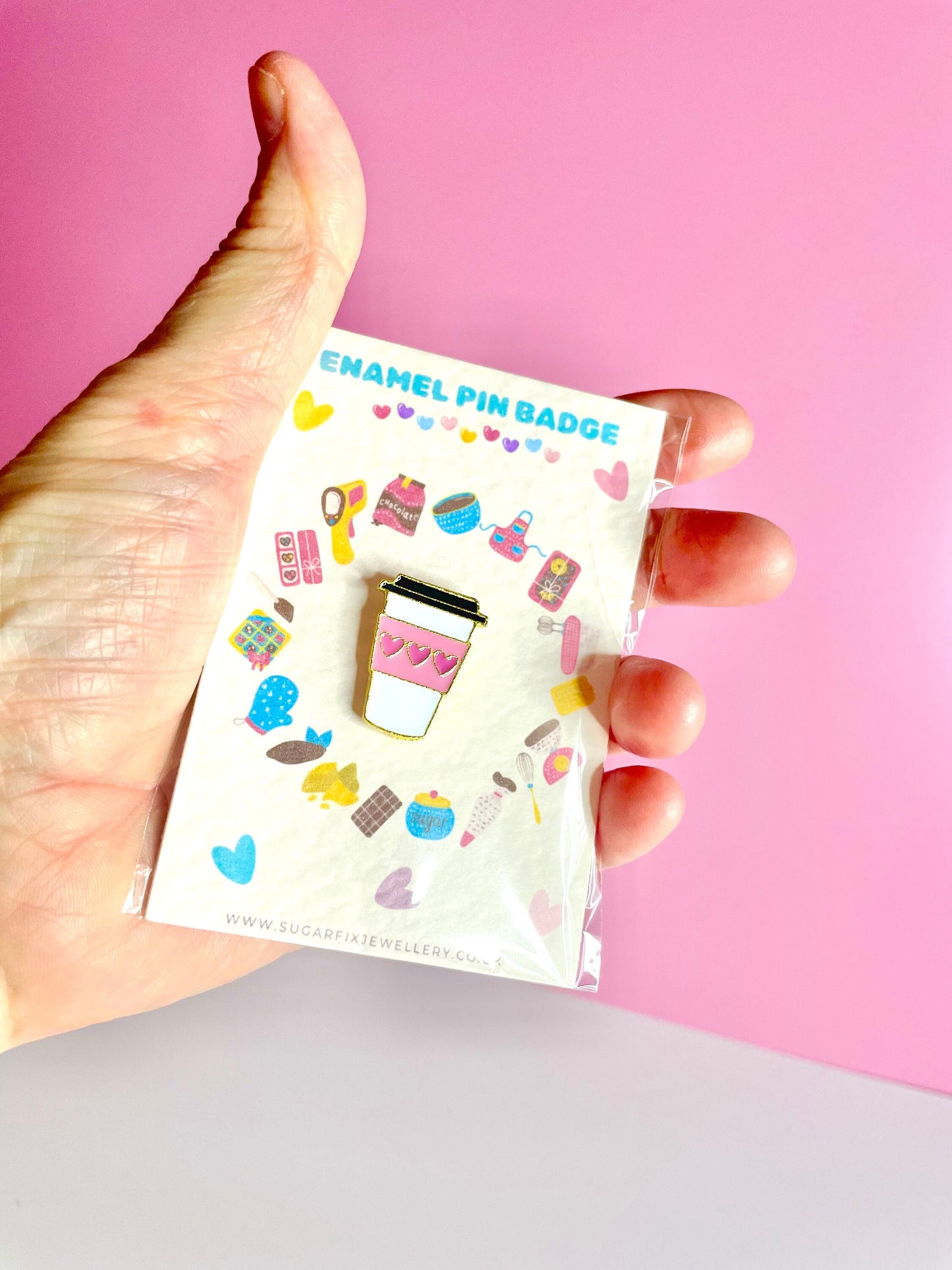 Take Out Coffee Cup Enamel Pin Brooch