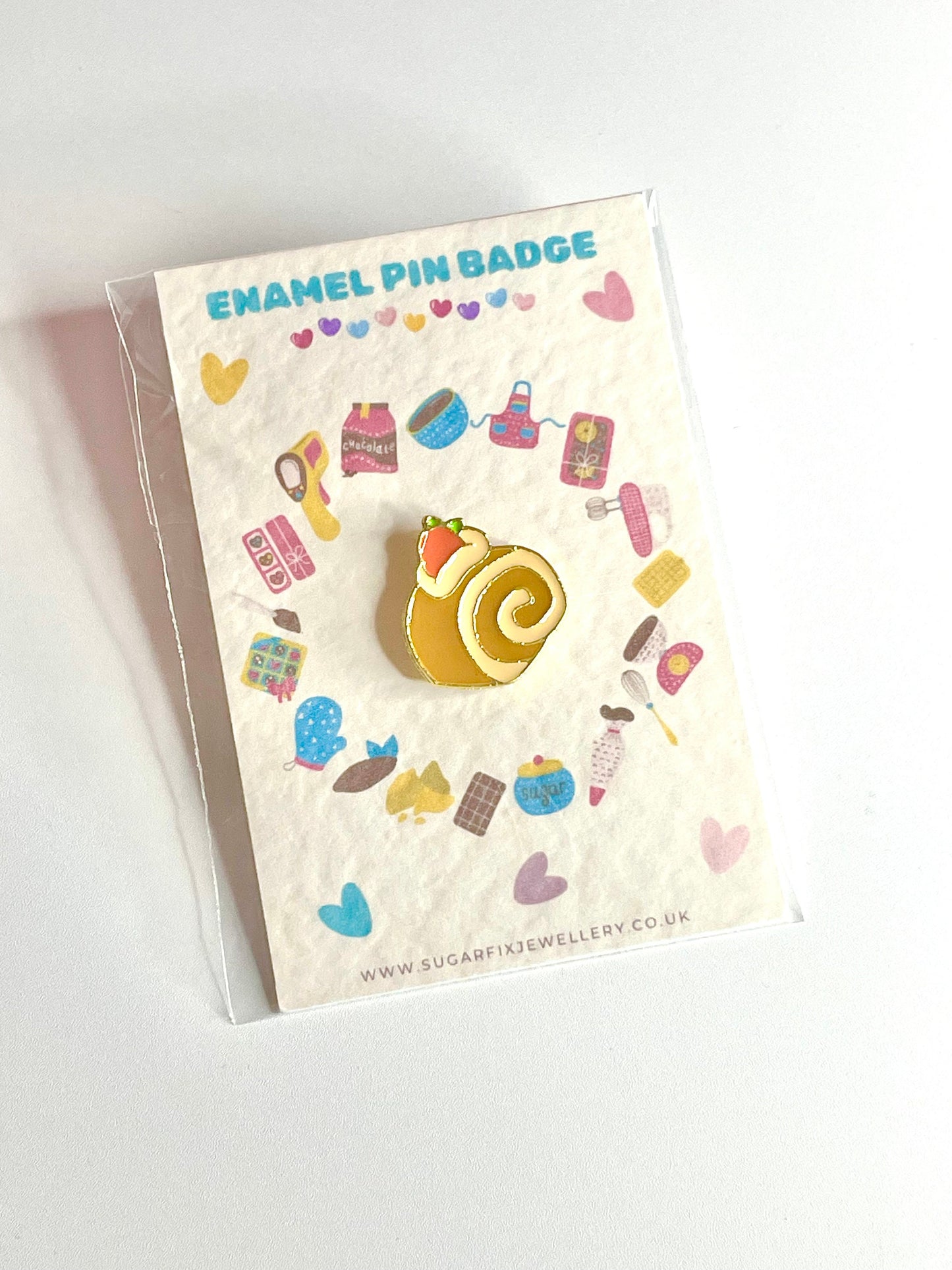Swiss Roll Enamel Pin Brooch