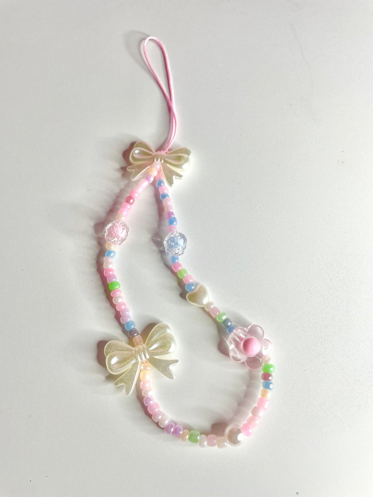 Pastel Bow Mobile Phone Wrist Strap