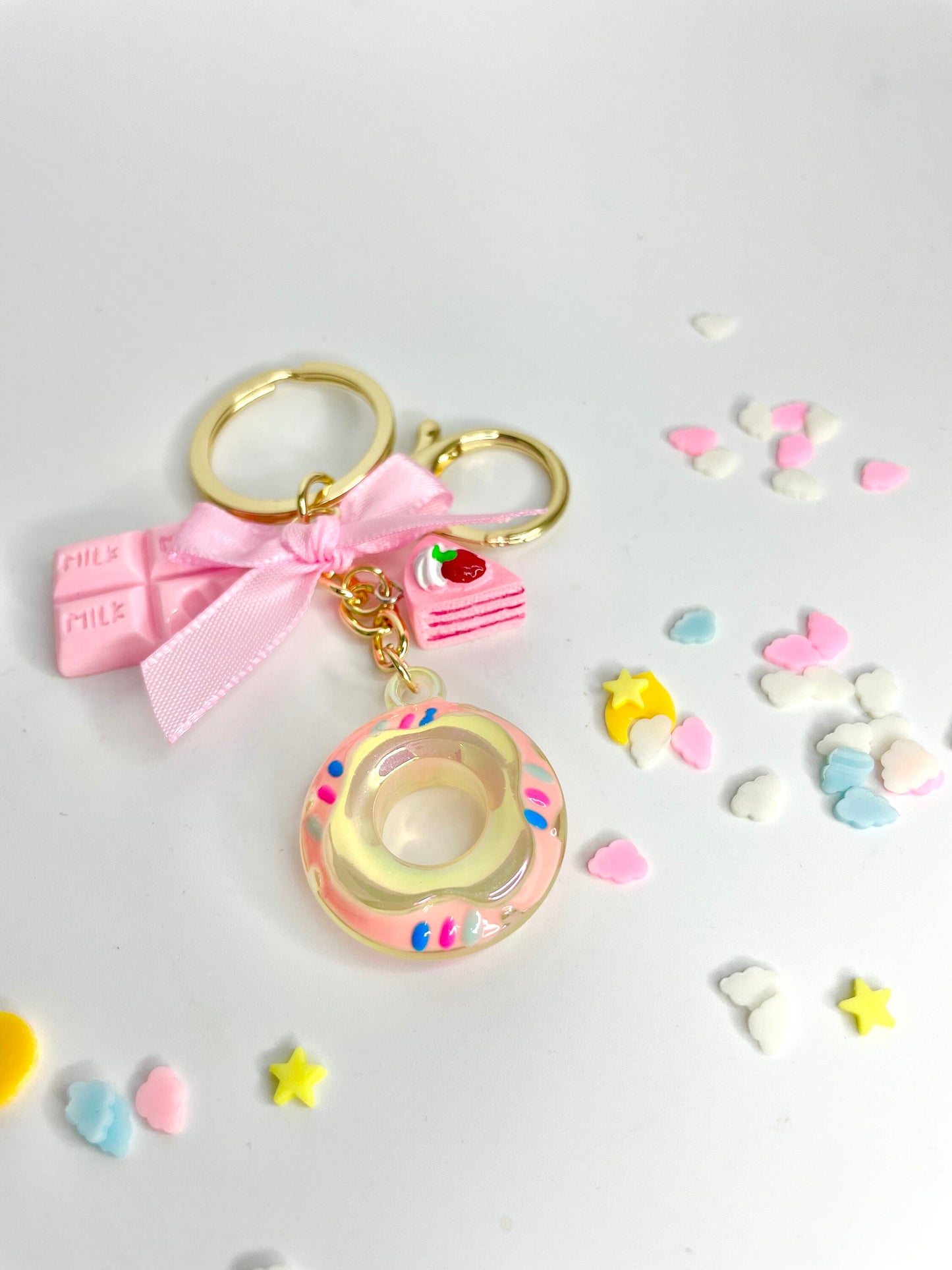 Pink Chocolate Sweet Food Keyring