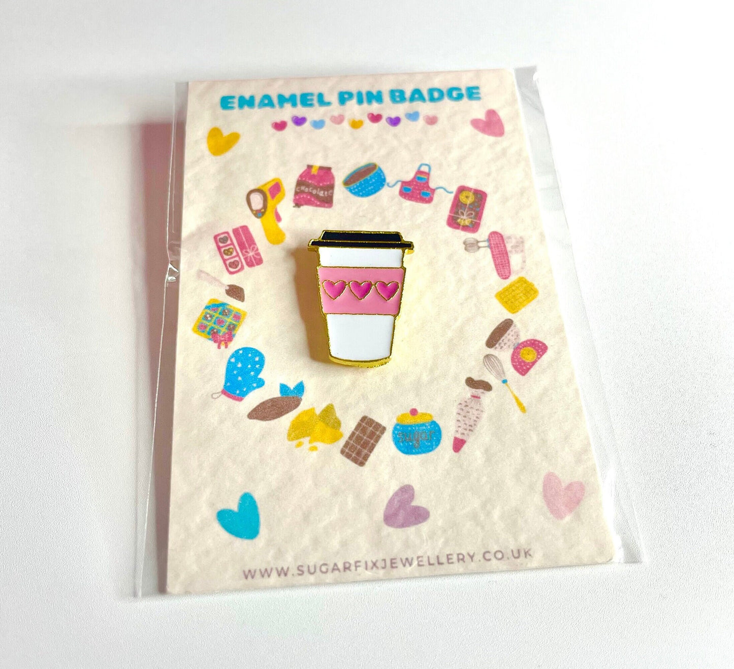 Take Out Coffee Cup Enamel Pin Brooch