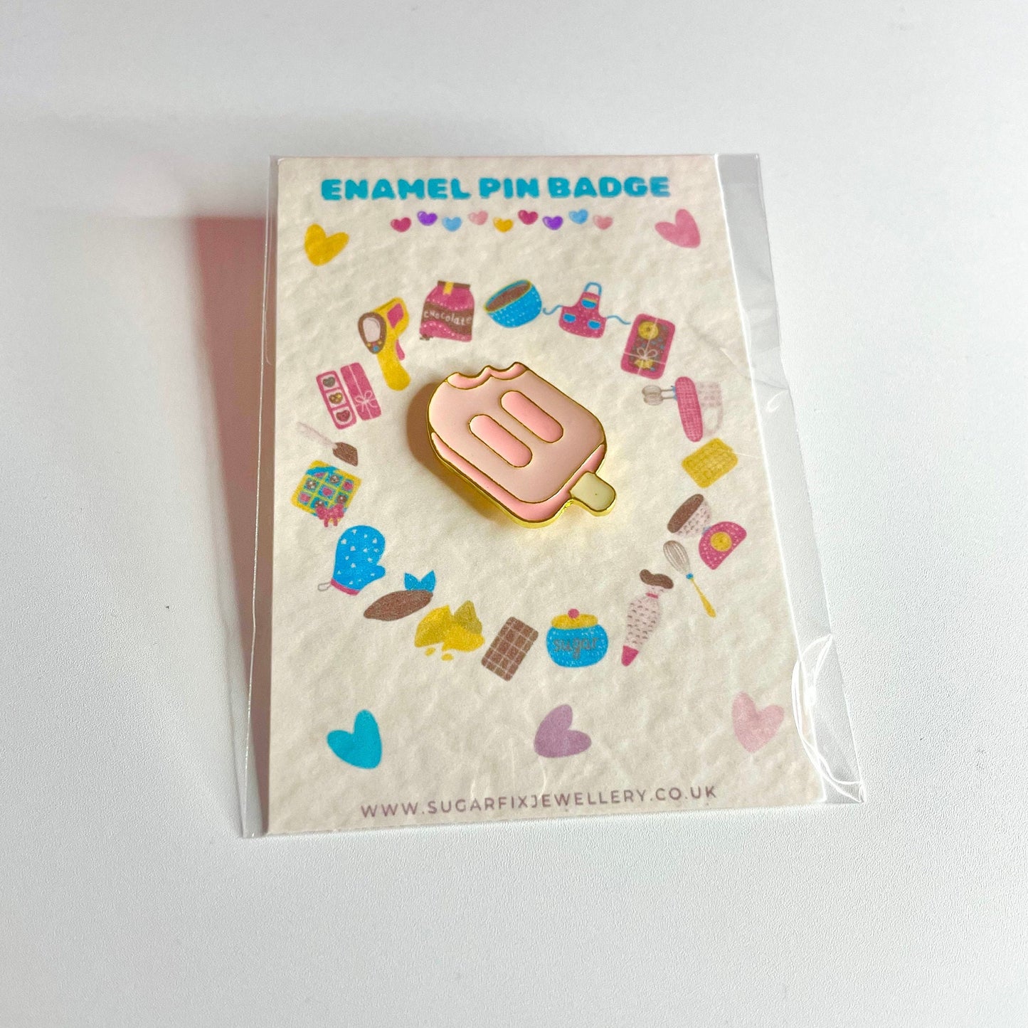 Pink Popsicle Lolly Enamel Pin Brooch