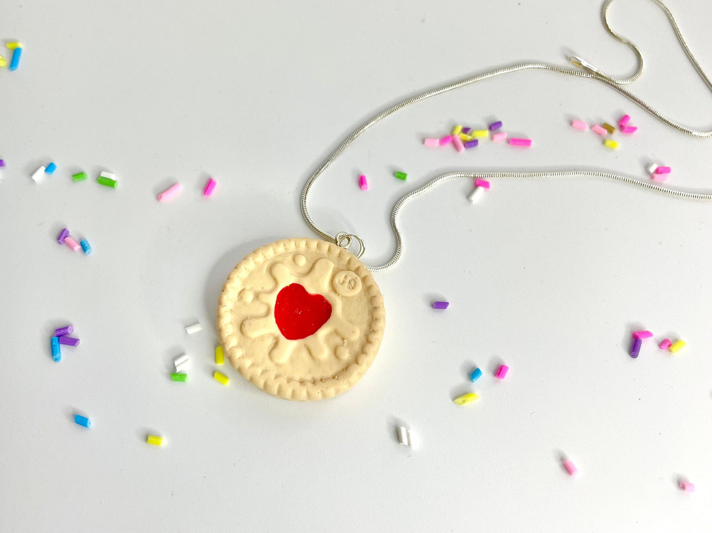 Handmade Jammy Dodger Biscuit Necklace
