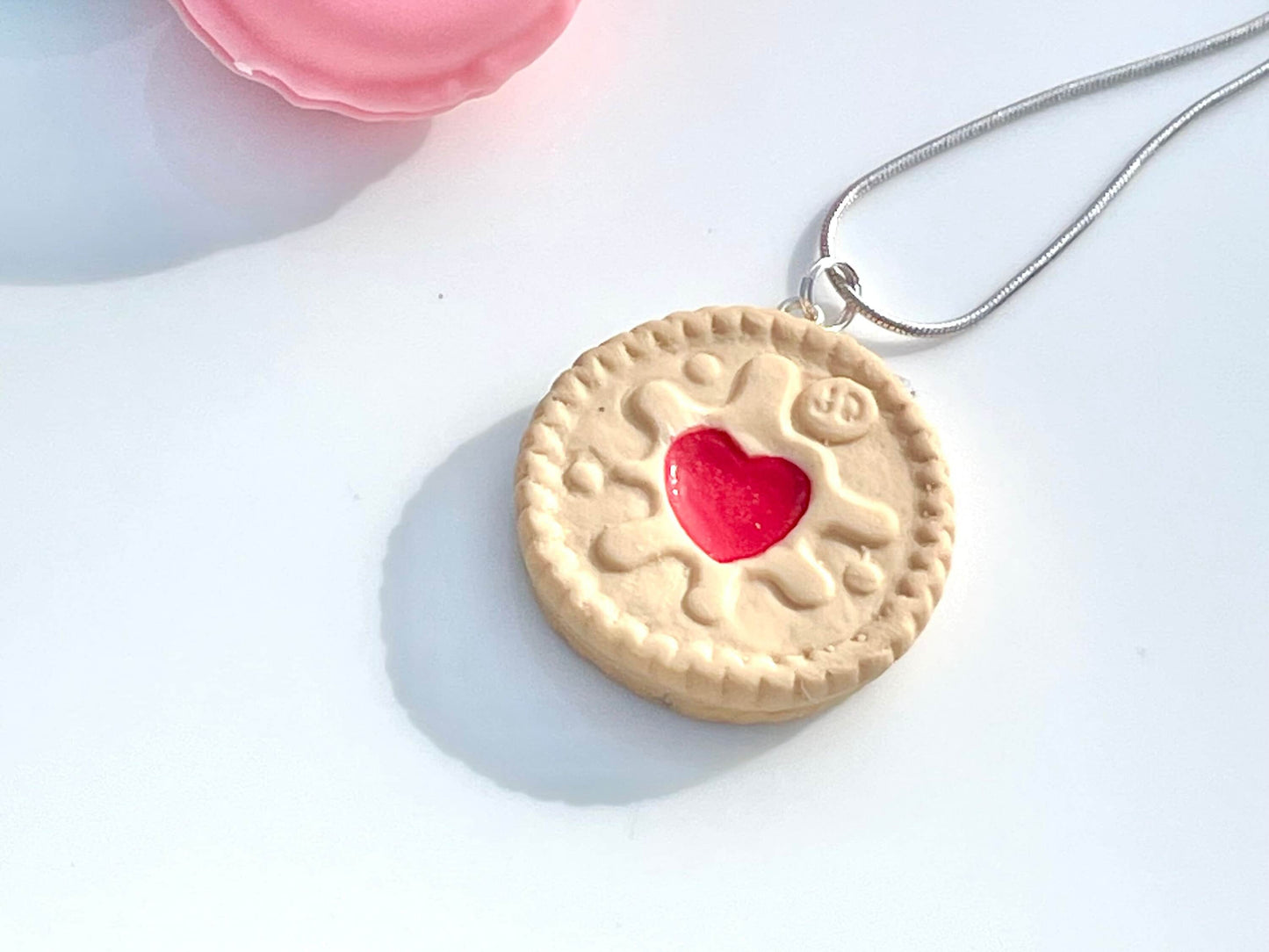 Handmade Jammy Dodger Biscuit Necklace