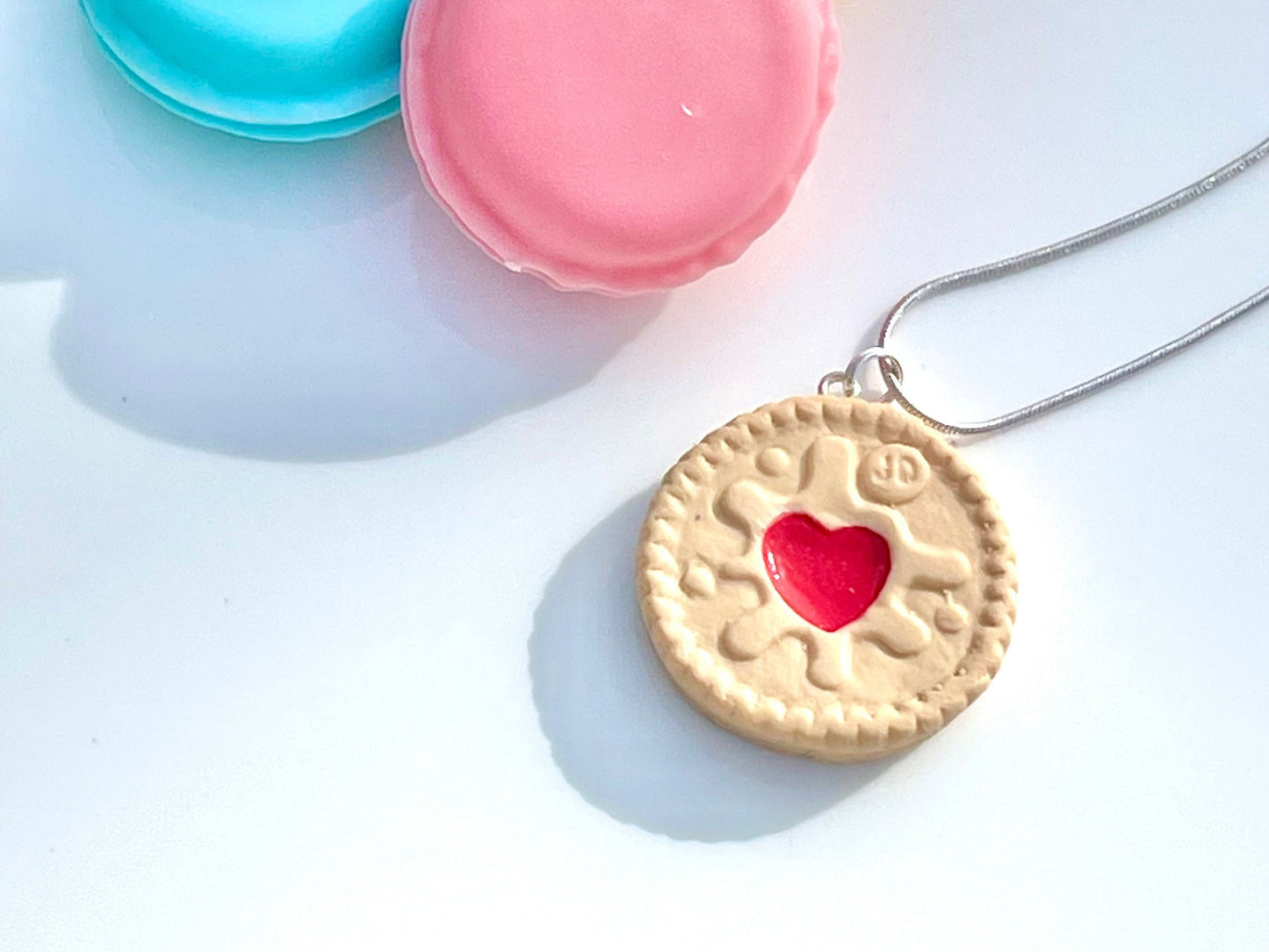 Handmade Jammy Dodger Biscuit Necklace