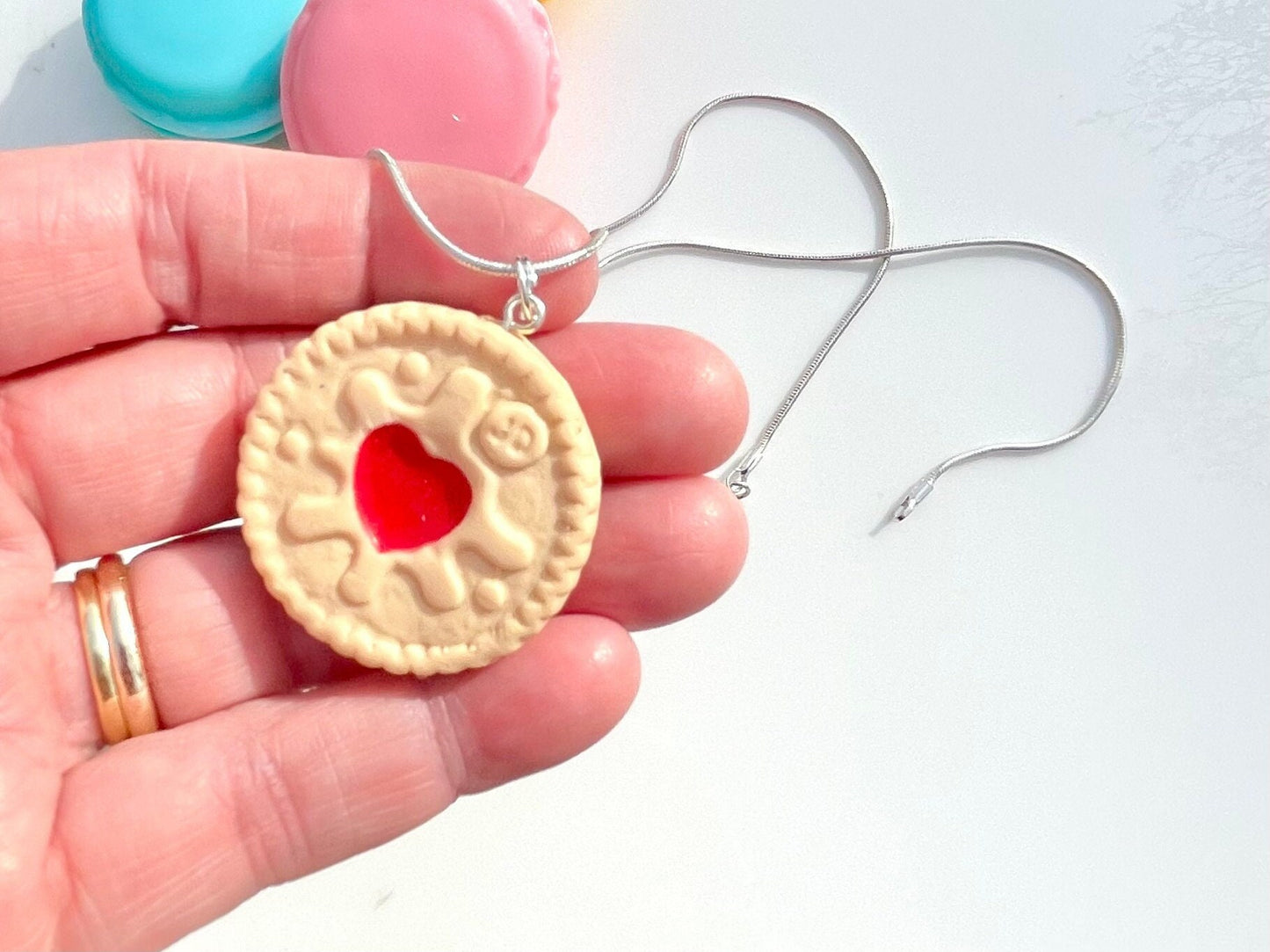 Handmade Jammy Dodger Biscuit Necklace