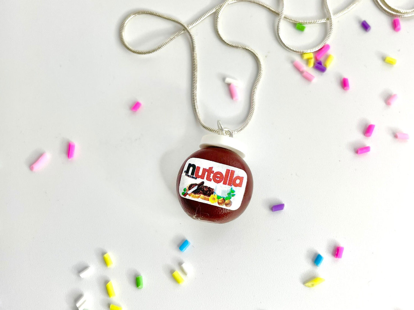 Handmade Hazelnut Chocolate Spread Jar Necklace