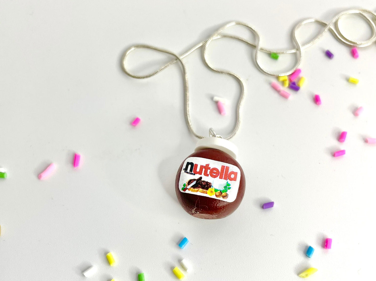 Handmade Hazelnut Chocolate Spread Jar Necklace