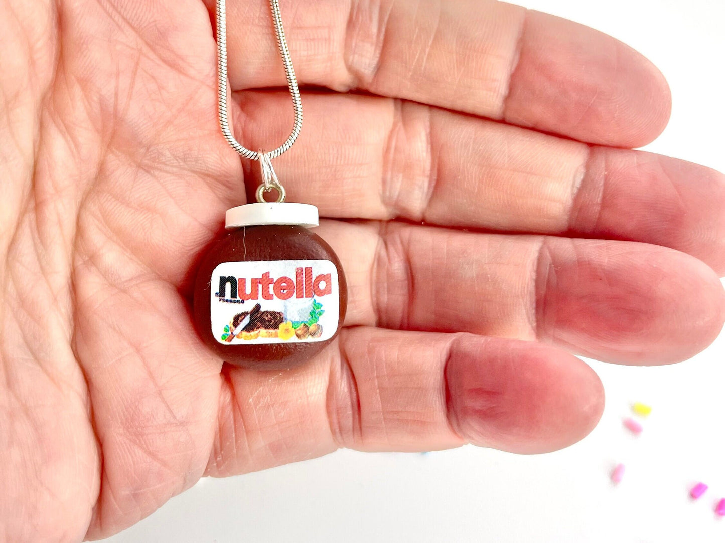 Handmade Hazelnut Chocolate Spread Jar Necklace