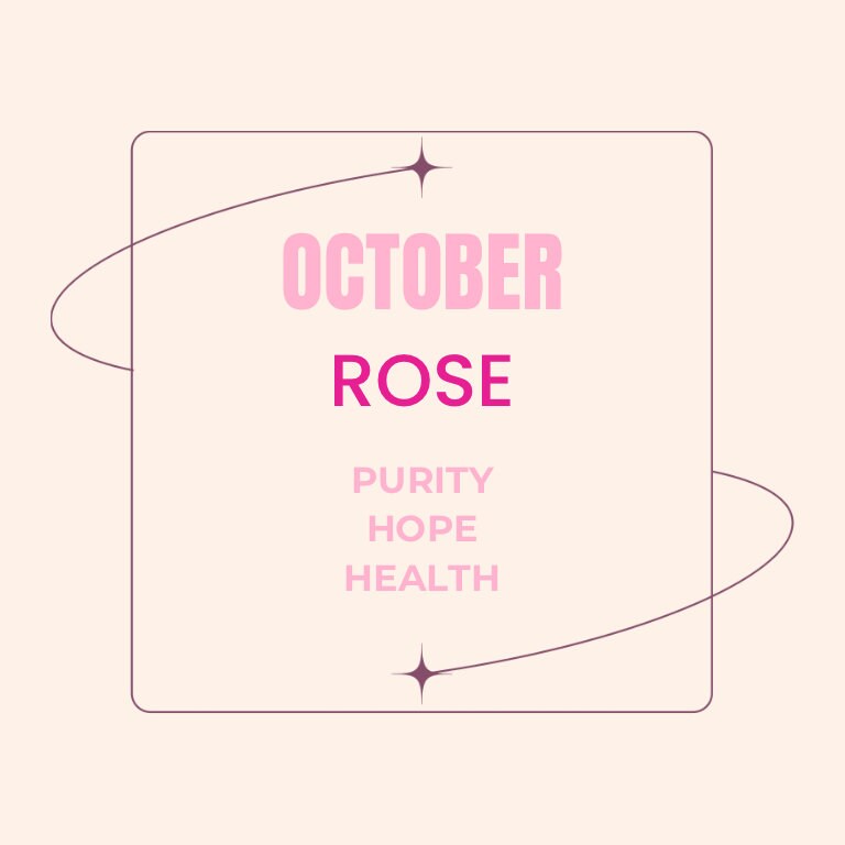 October Rose Crystal Birthstone Necklace