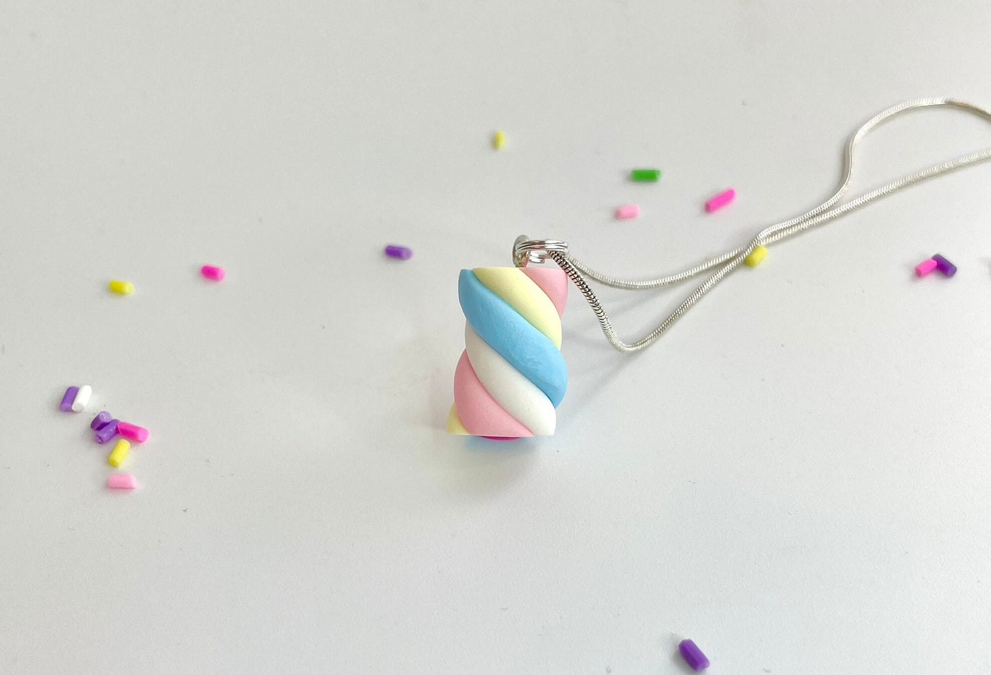 Handmade Pastel Flump Marshmallow Necklace