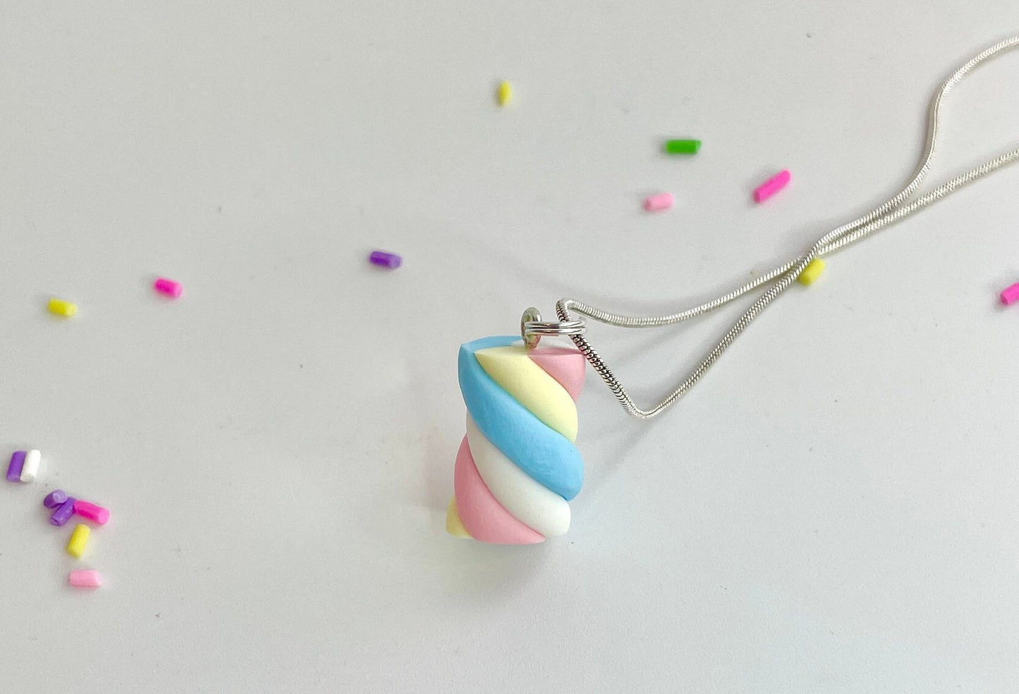 Handmade Pastel Flump Marshmallow Necklace