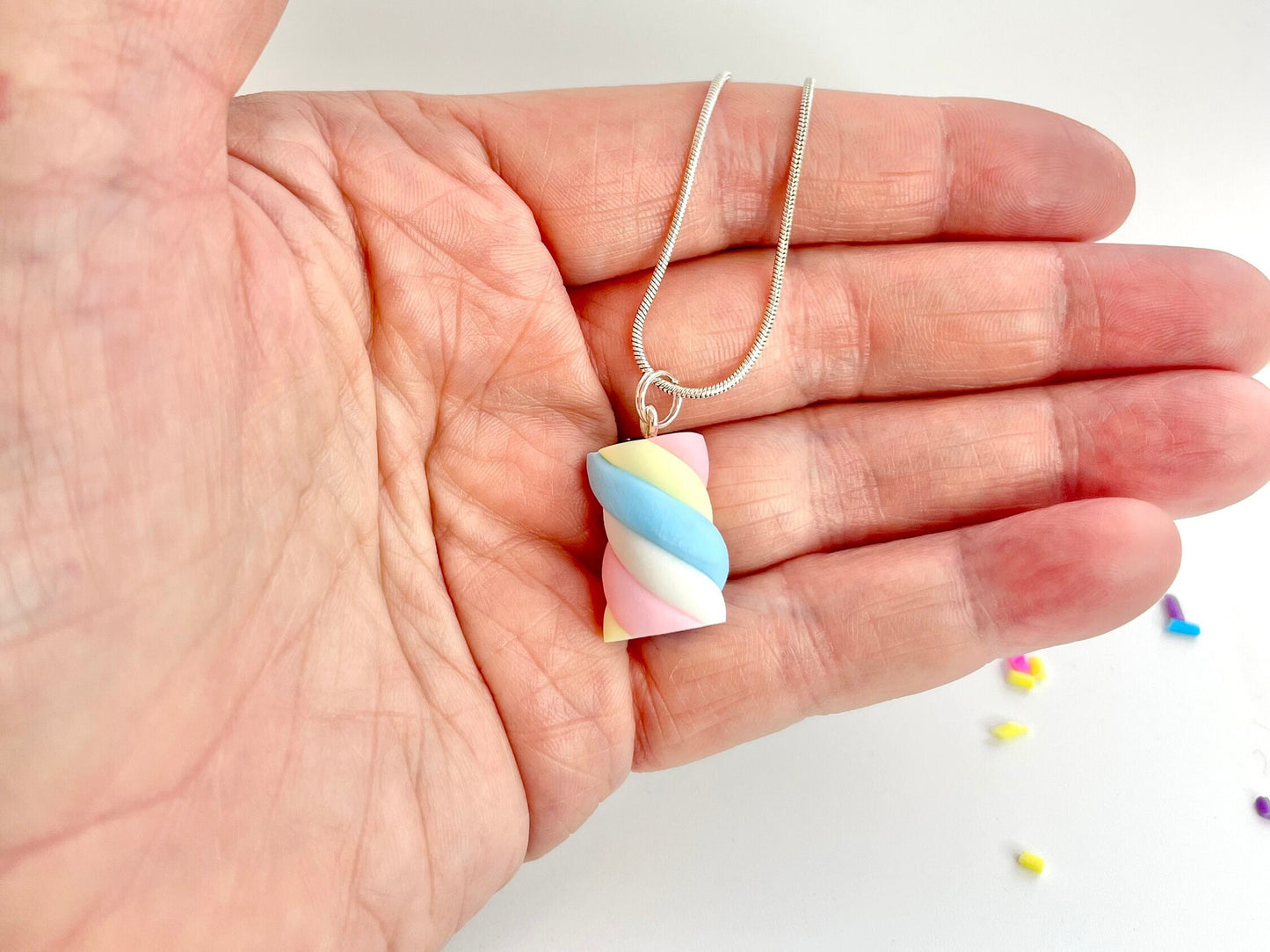 Handmade Pastel Flump Marshmallow Necklace