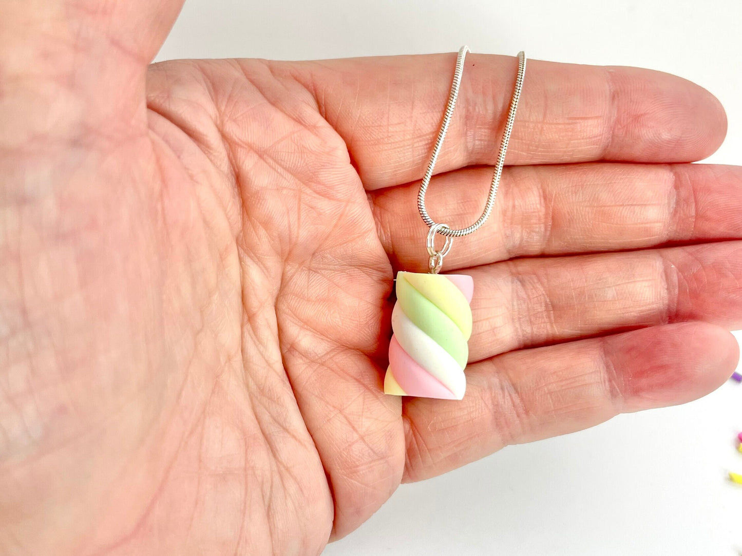 Handmade Pastel Flump Marshmallow Necklace