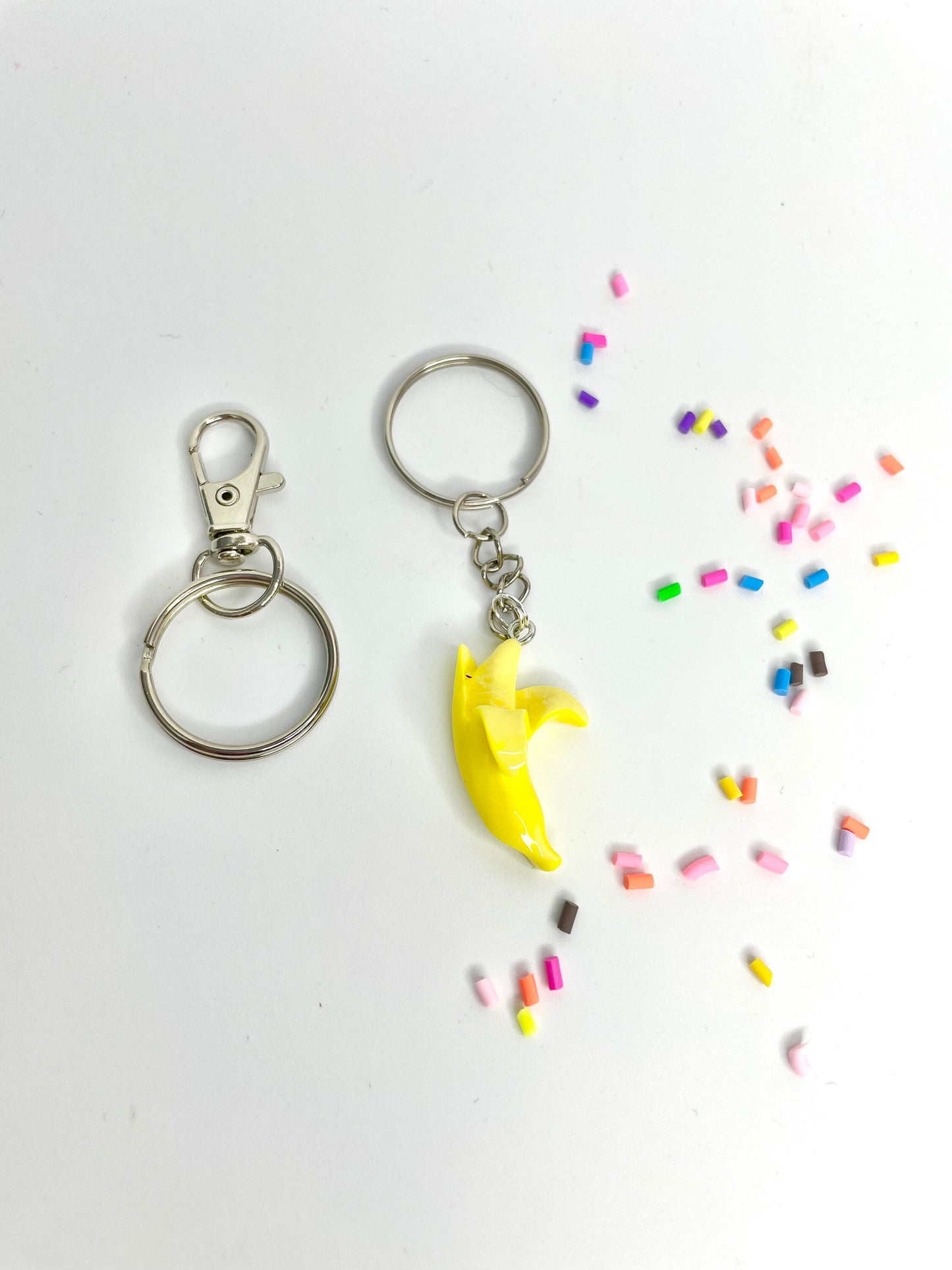 Banana Resin Charm Keyring Keychain