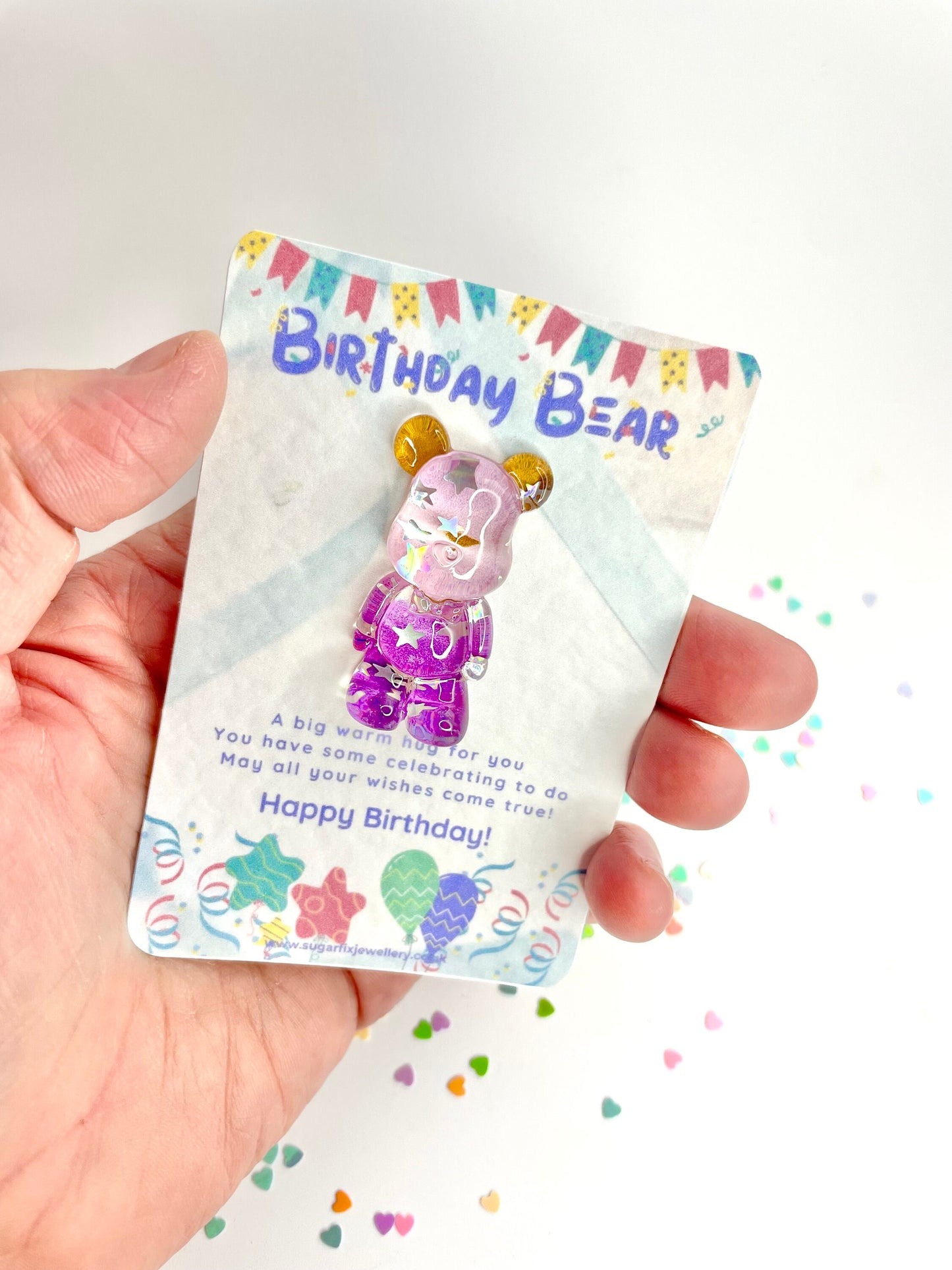 Teddy Bear Birthday Pocket Hug