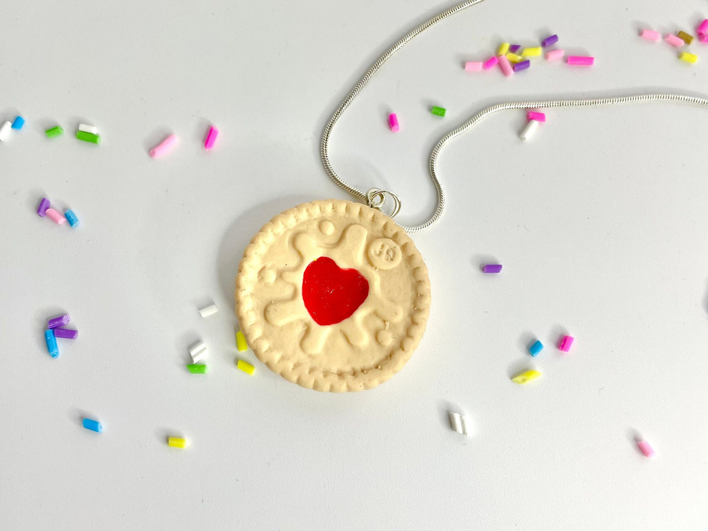 Handmade Jammy Dodger Biscuit Necklace