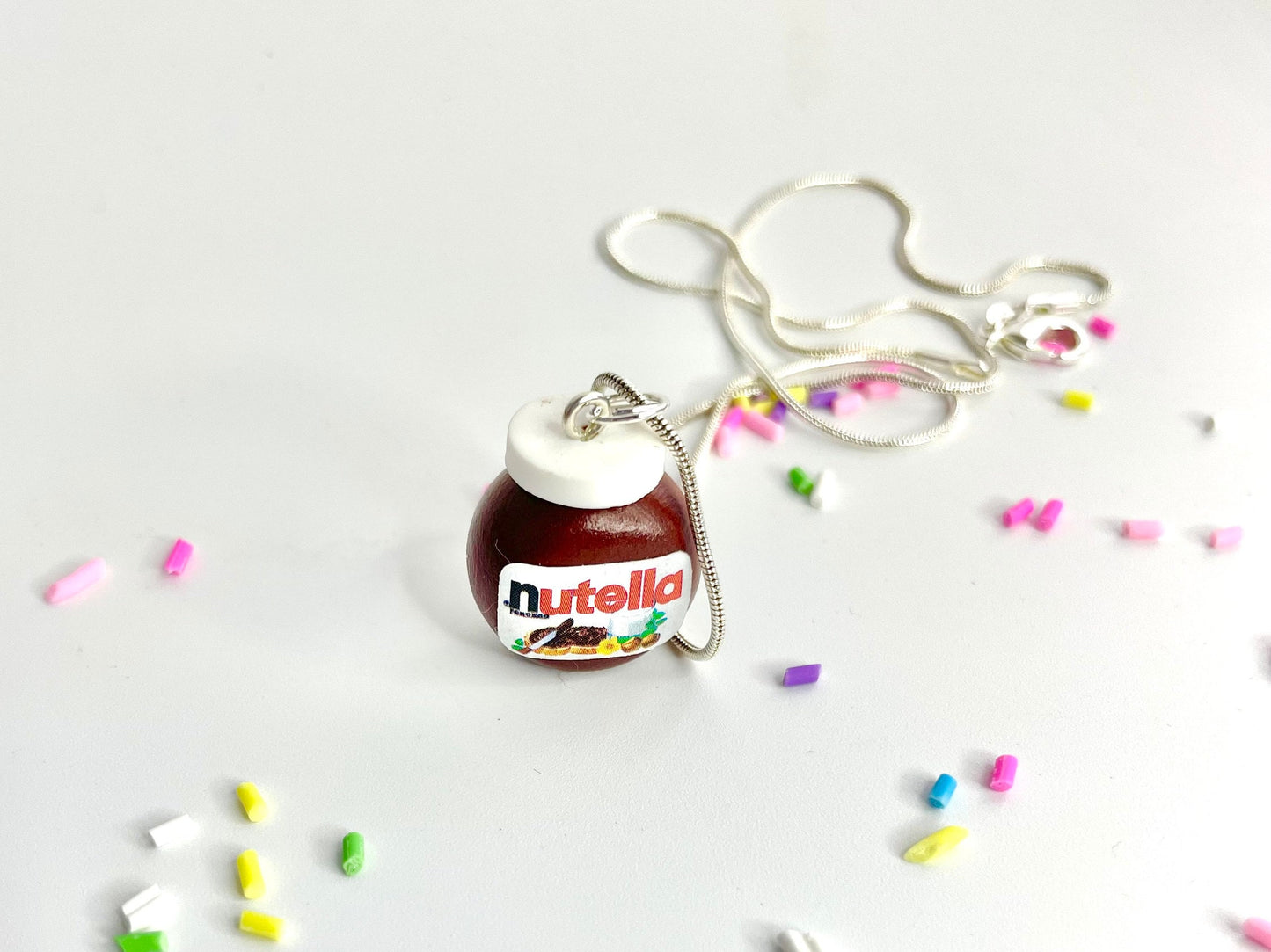 Handmade Hazelnut Chocolate Spread Jar Necklace