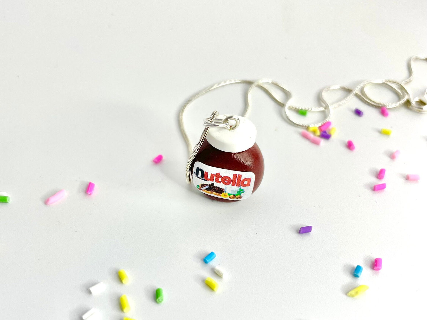Handmade Hazelnut Chocolate Spread Jar Necklace